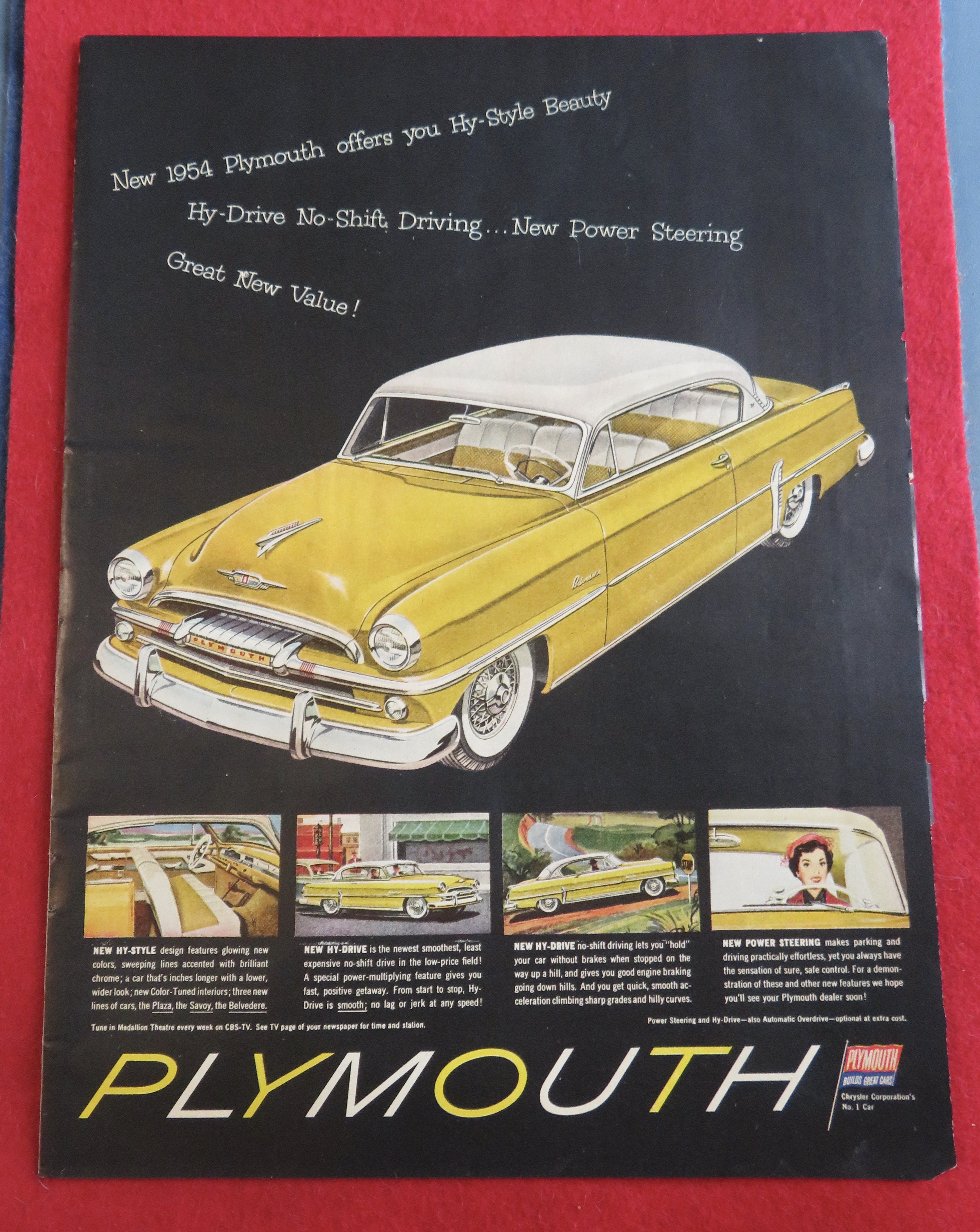 1953 Plymouth Automobile with Power Steering