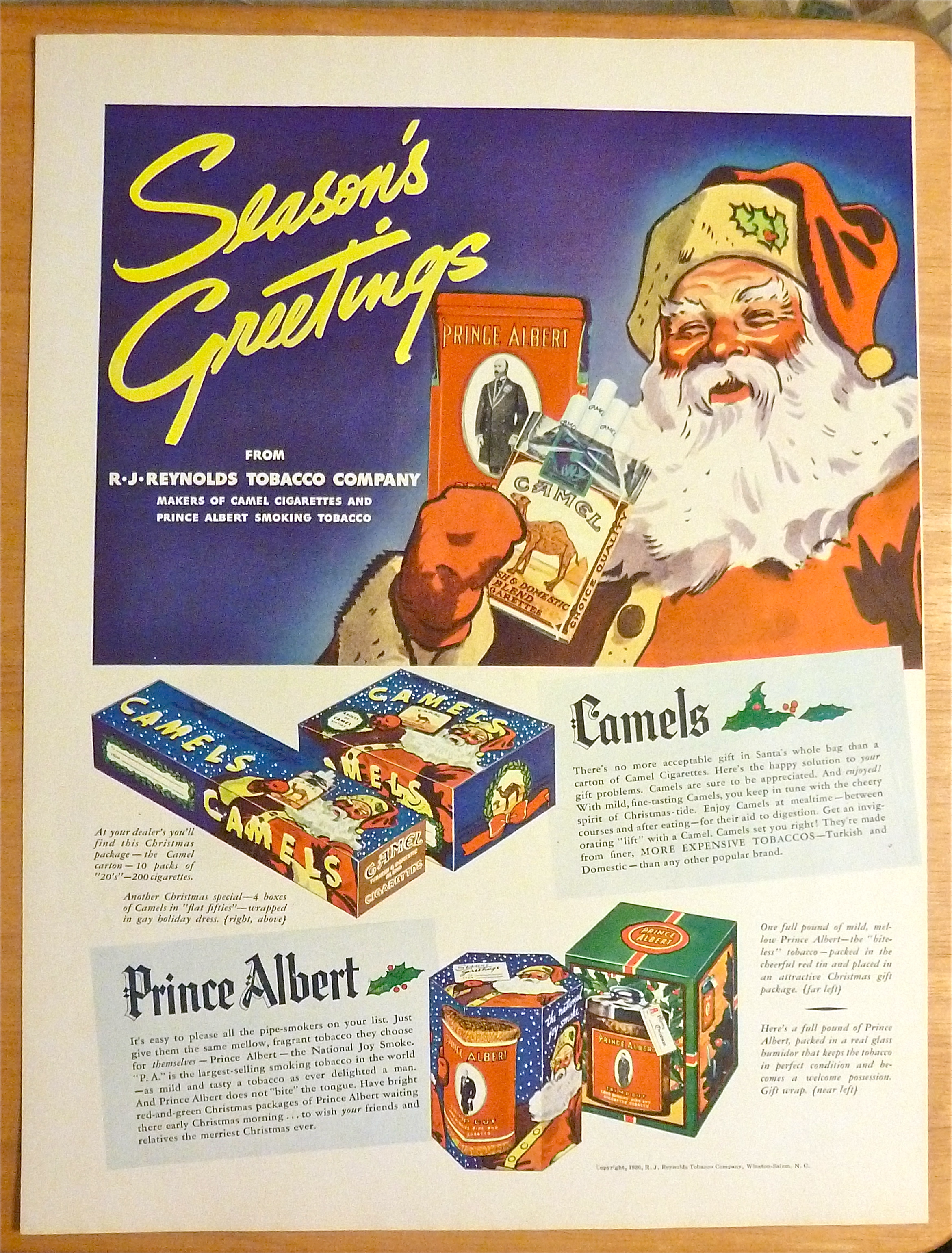 1936 Camel Cigarettes with Santa Claus