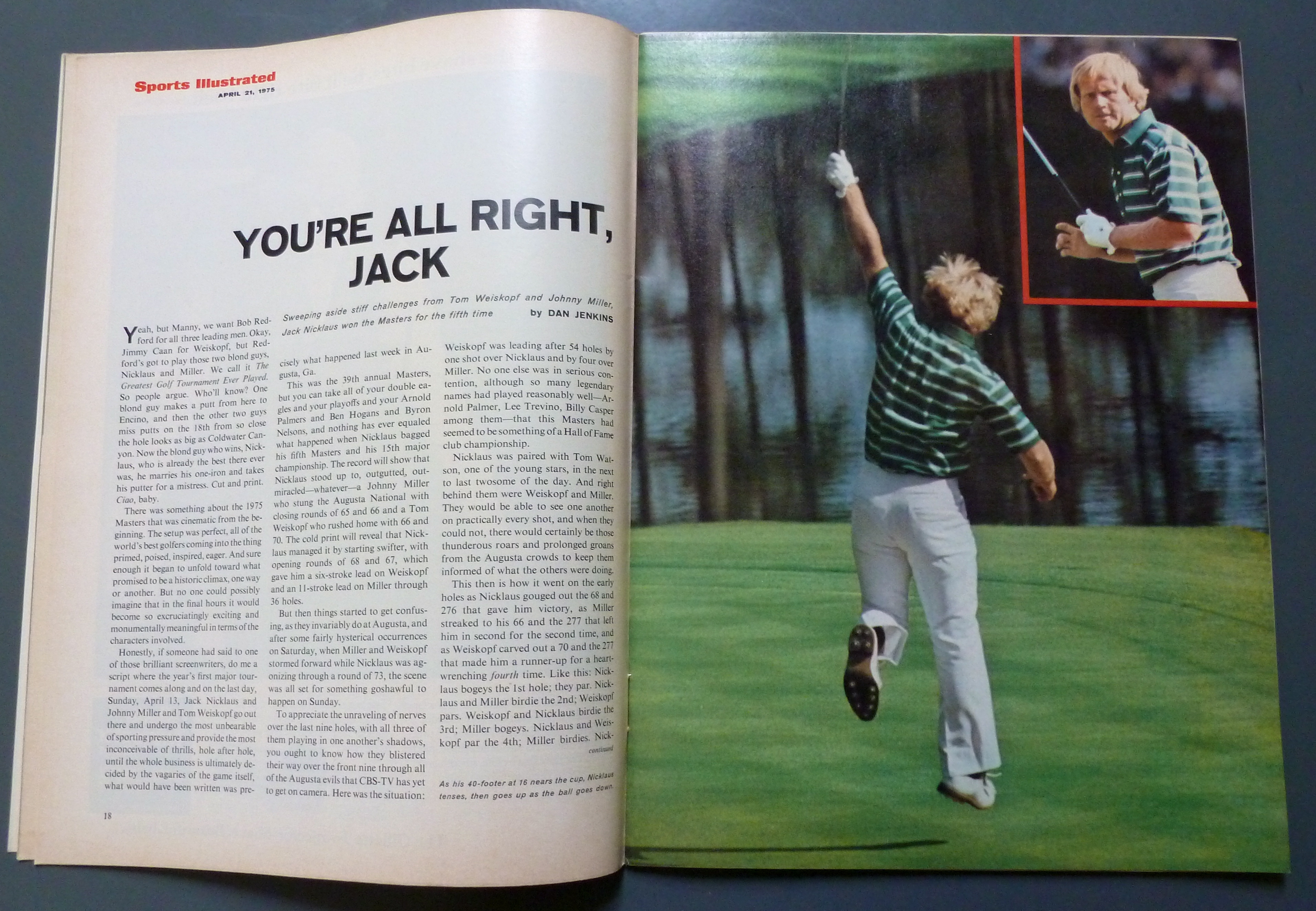 Sports Illustrated Magazine-April 21, 1975-Jack