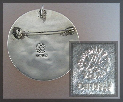 Sterling Silver Mexico Signd Brooch JCL