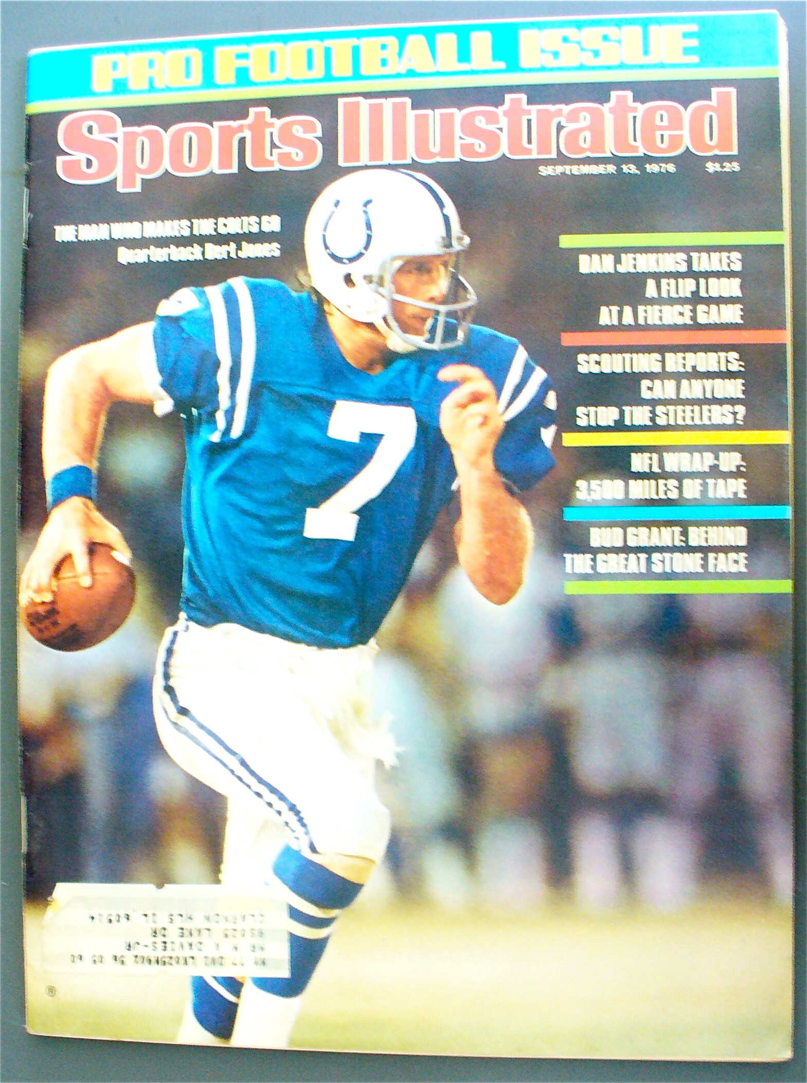 Sports Illustrated September 13, 1976 Bert Jones
