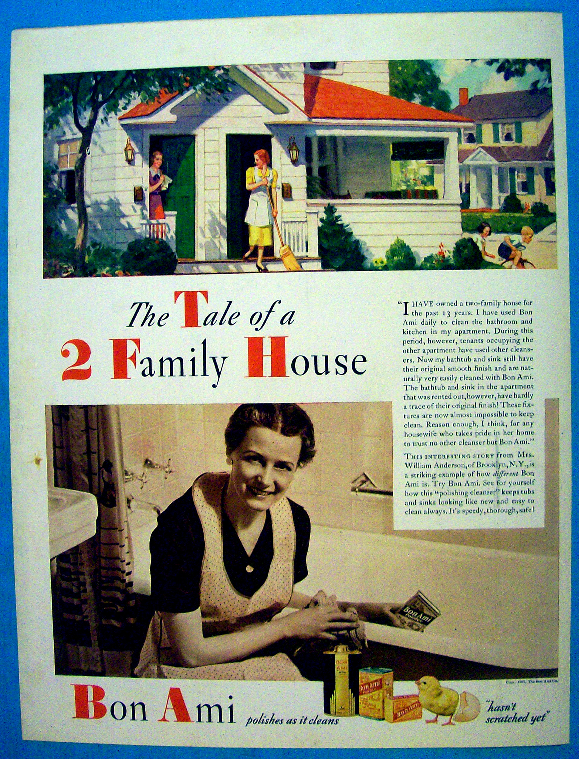 1937 Bon Ami w/ 2 Family House
