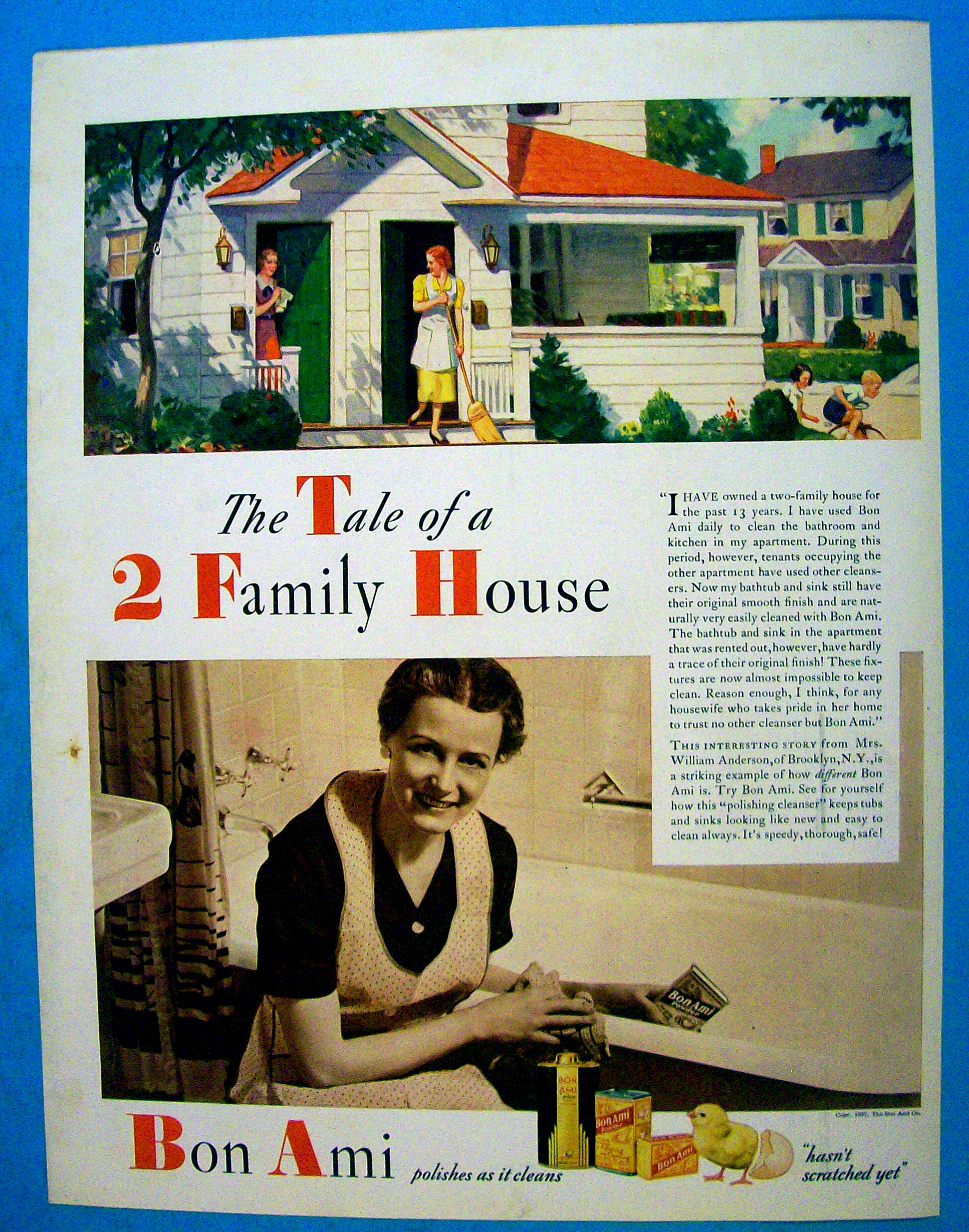 1937 Bon Ami w/ 2 Family House
