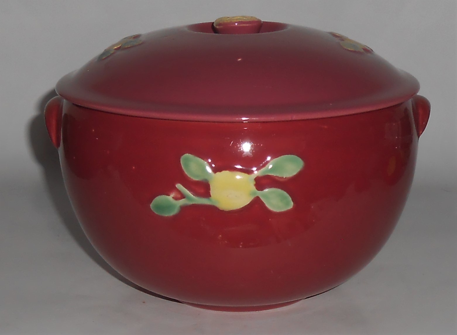 Coors Pottery Rosebud Red Triple Service Casserole Robe