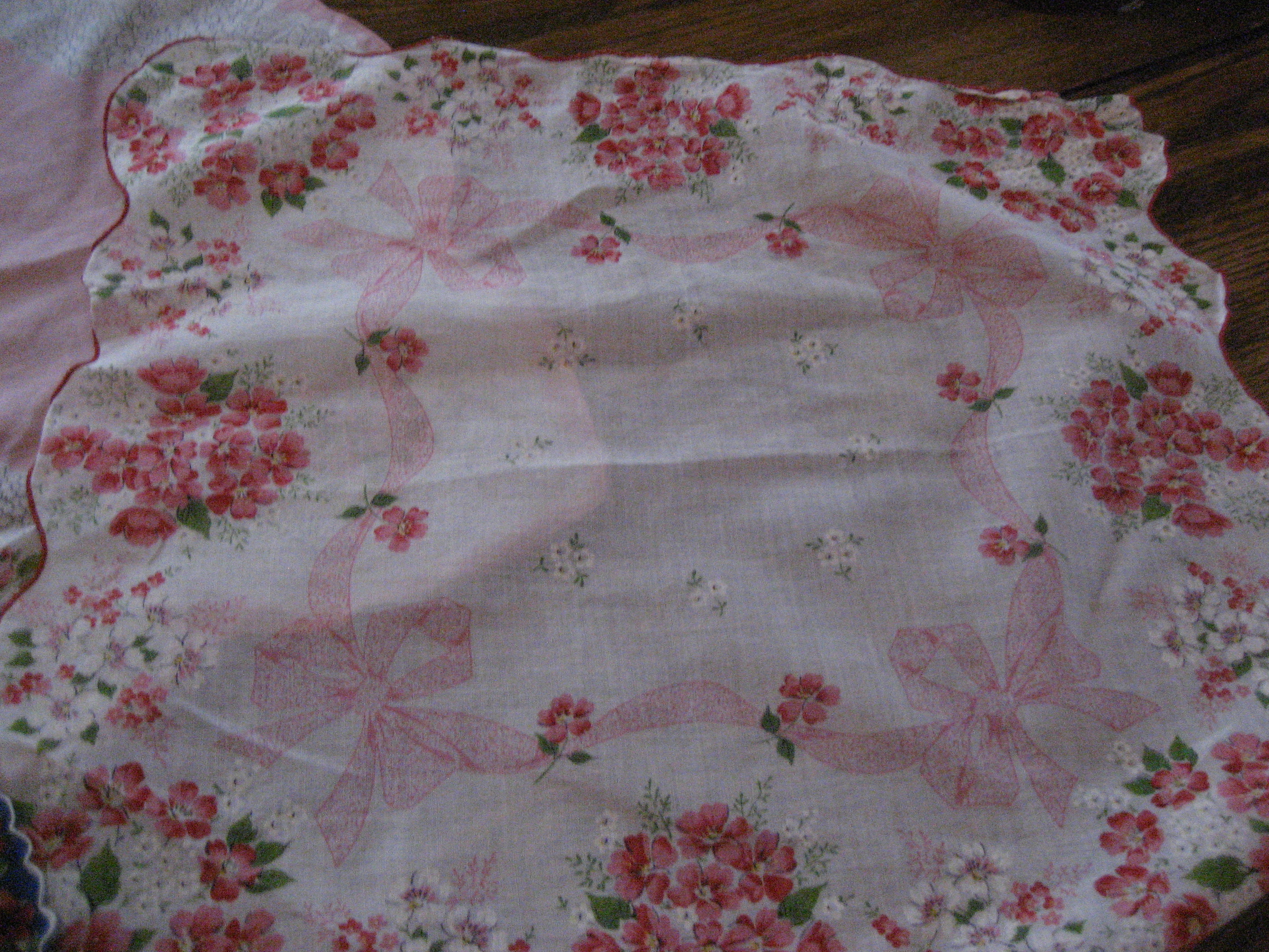 3 Flowered Handkerchiefs