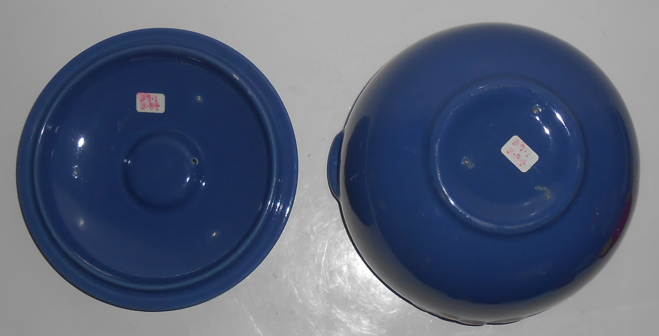 Coors Pottery Rosebud Blue Triple Service Casserole Rob
