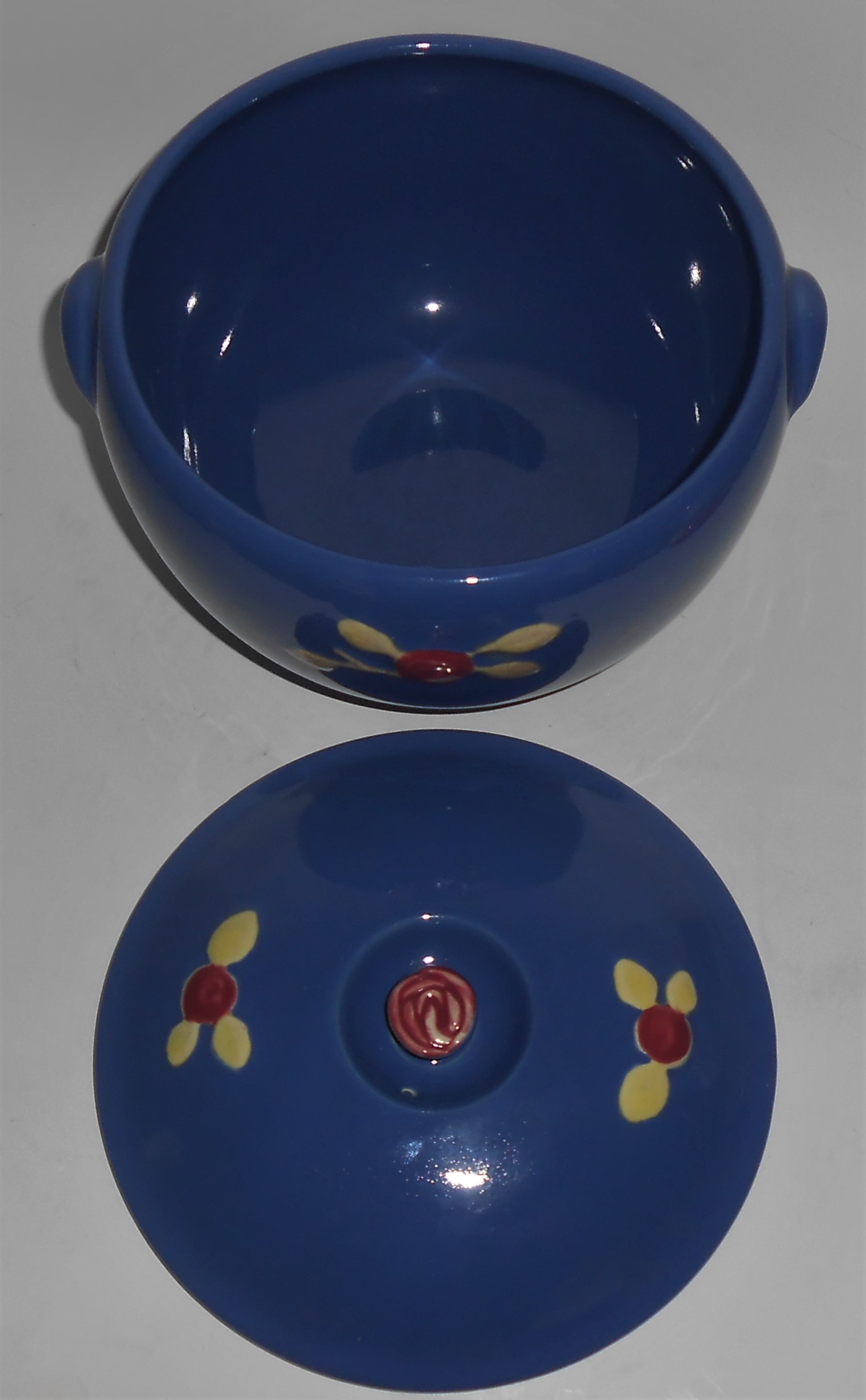 Coors Pottery Rosebud Blue Triple Service Casserole Rob