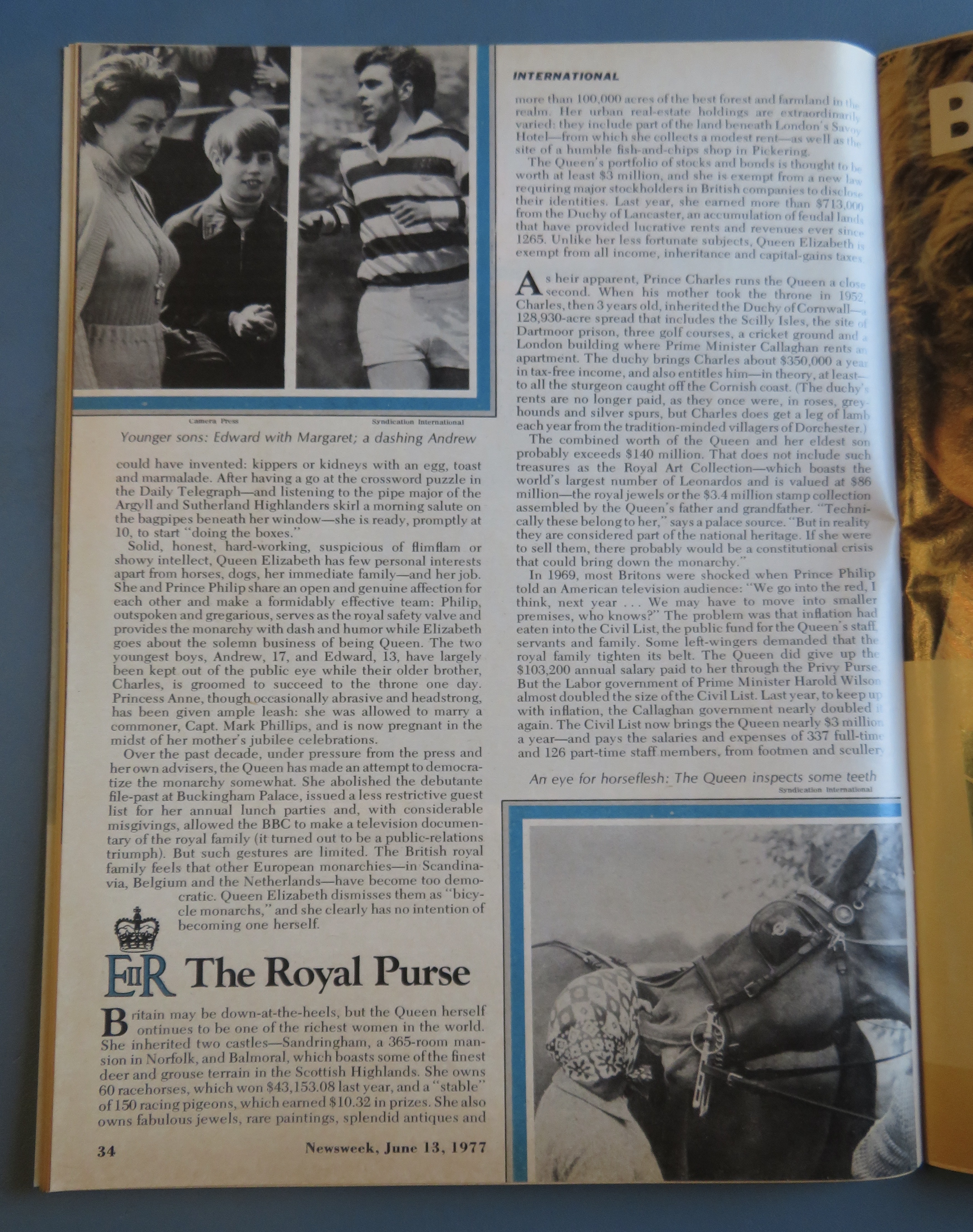 Newsweek Magazine June 13, 1977 Queen Elizabeth II