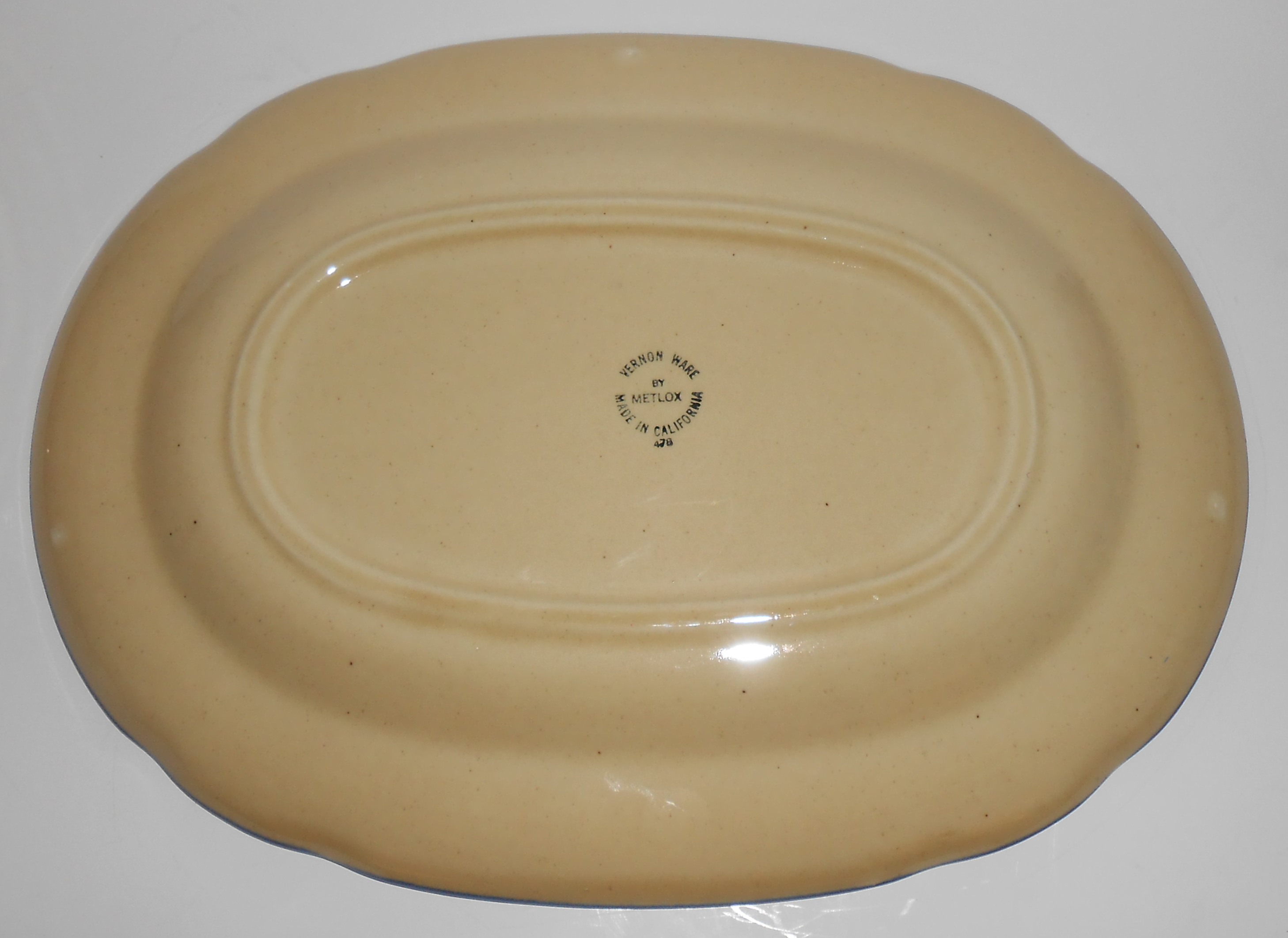 Metlox Pottery Vernon Ware Gigi Platter Mint