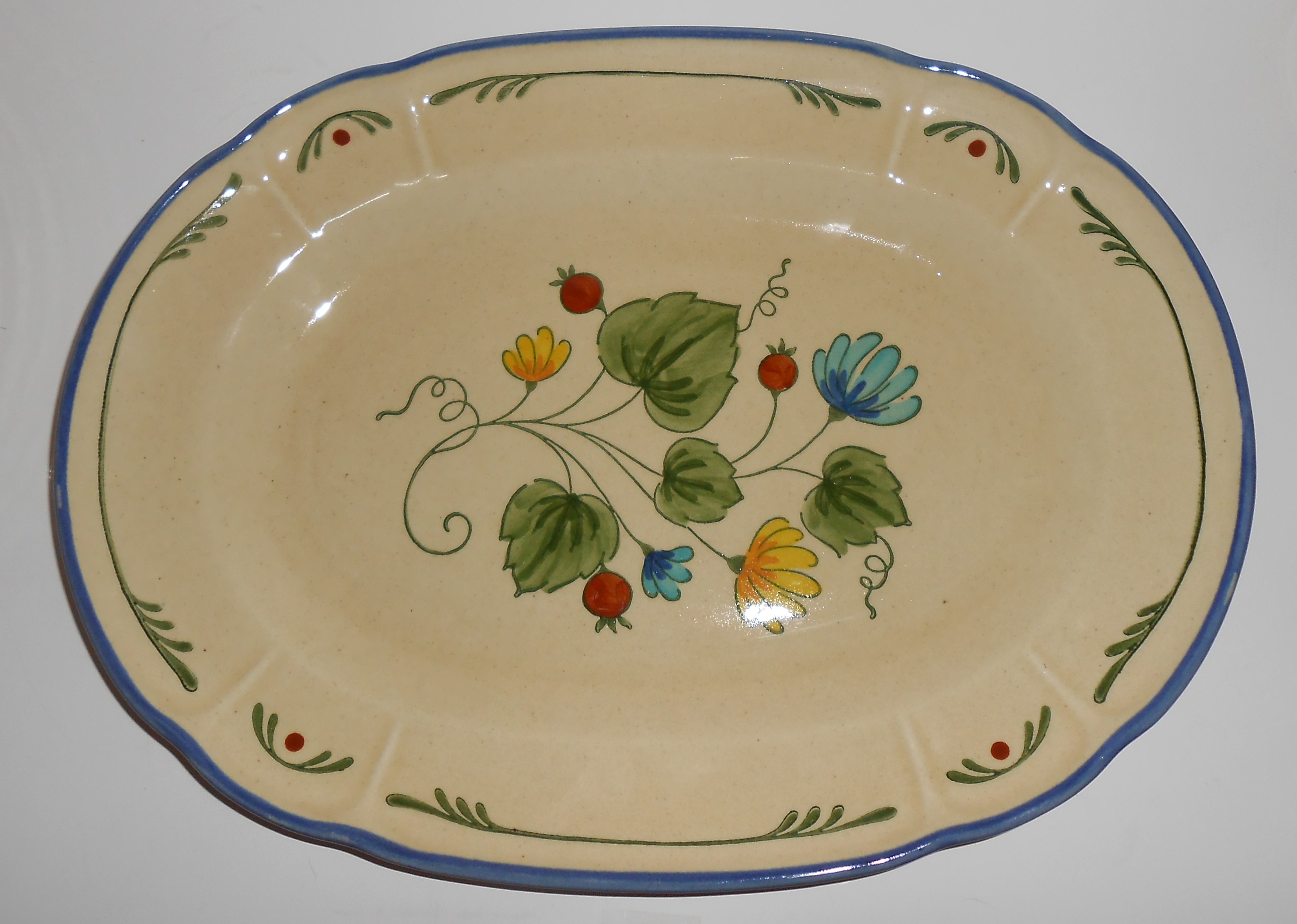 Metlox Pottery Vernon Ware Gigi Platter Mint
