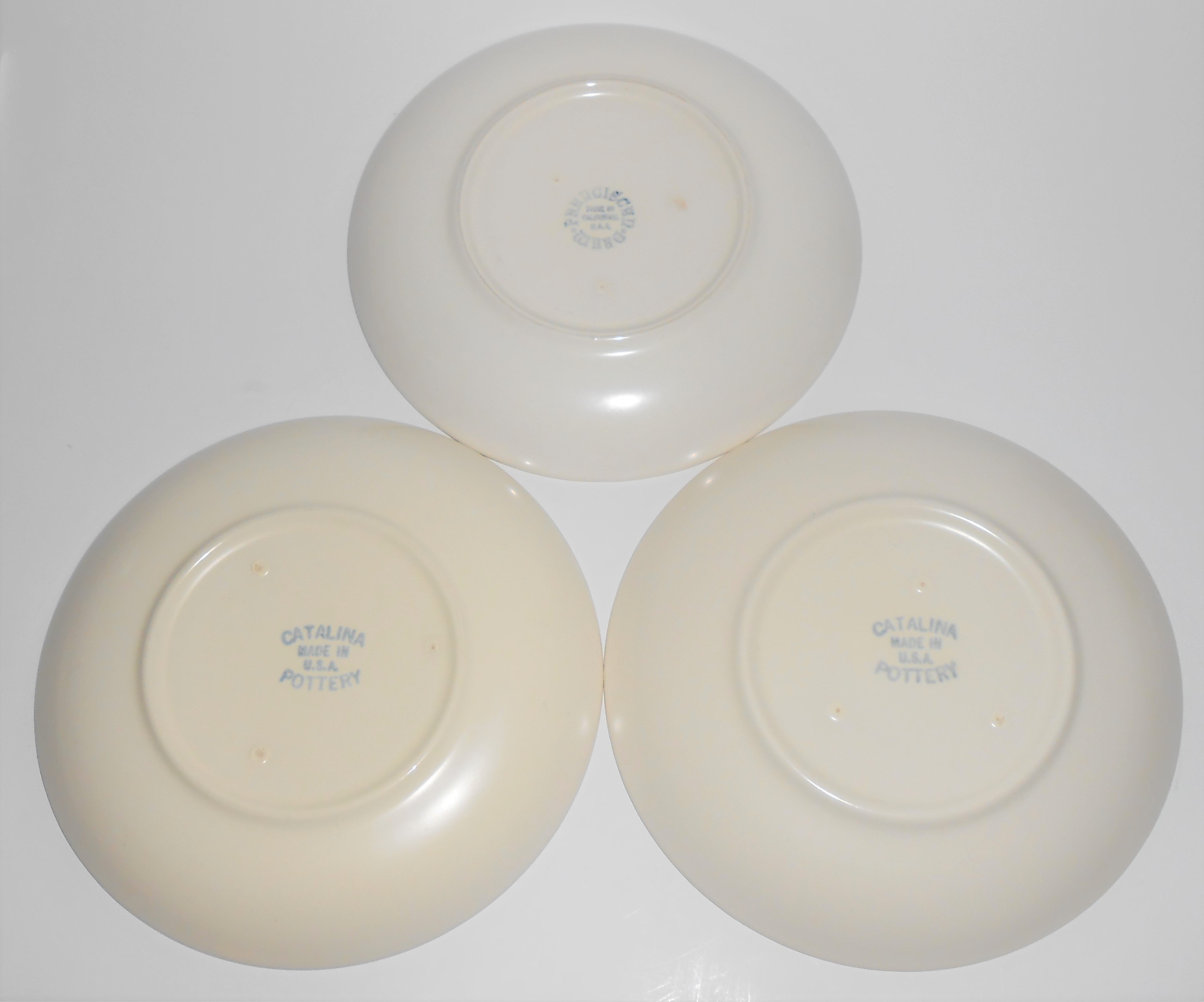 Franciscan Pottery Catalina Rancho Yellow/Ivory Pair Sa