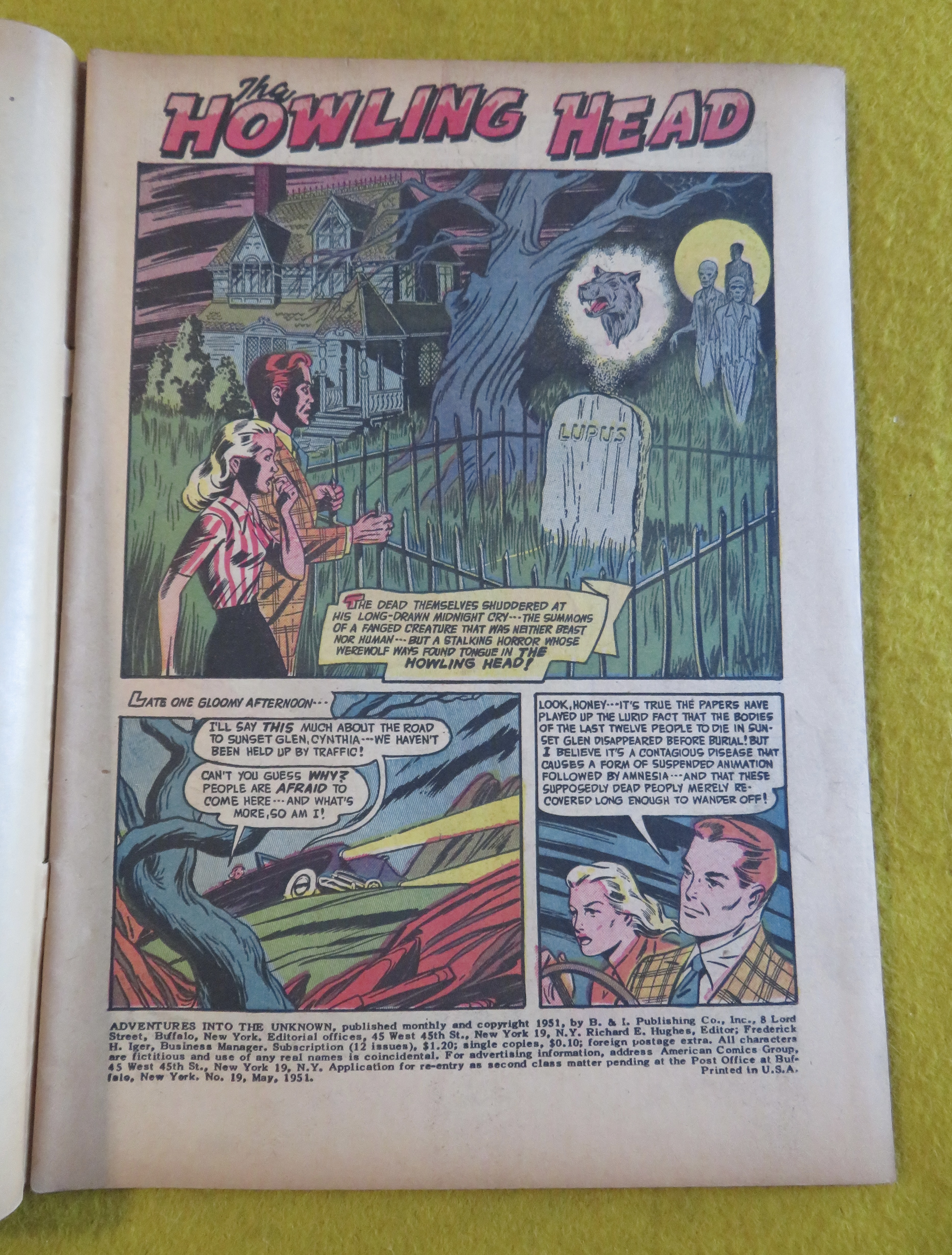 Adventures Into The Unknown Coimic May 1951