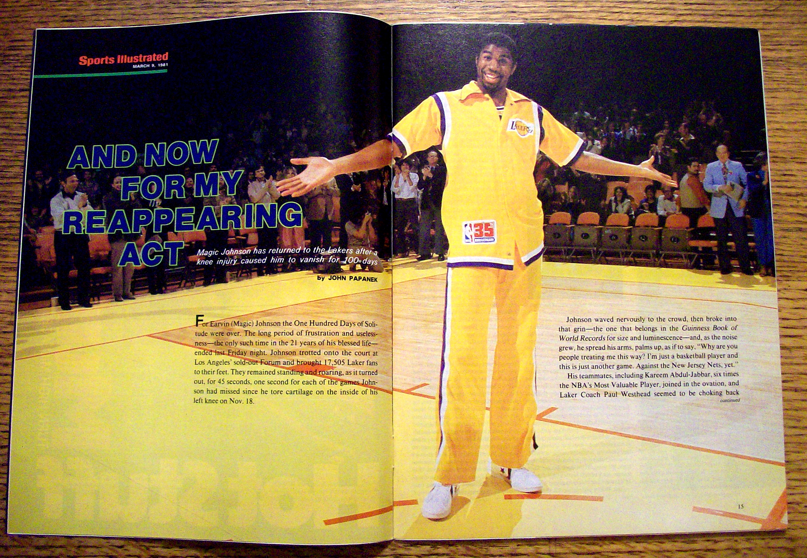 Sports Illustrated Magazine- March 9, 1981 -E. Johnson