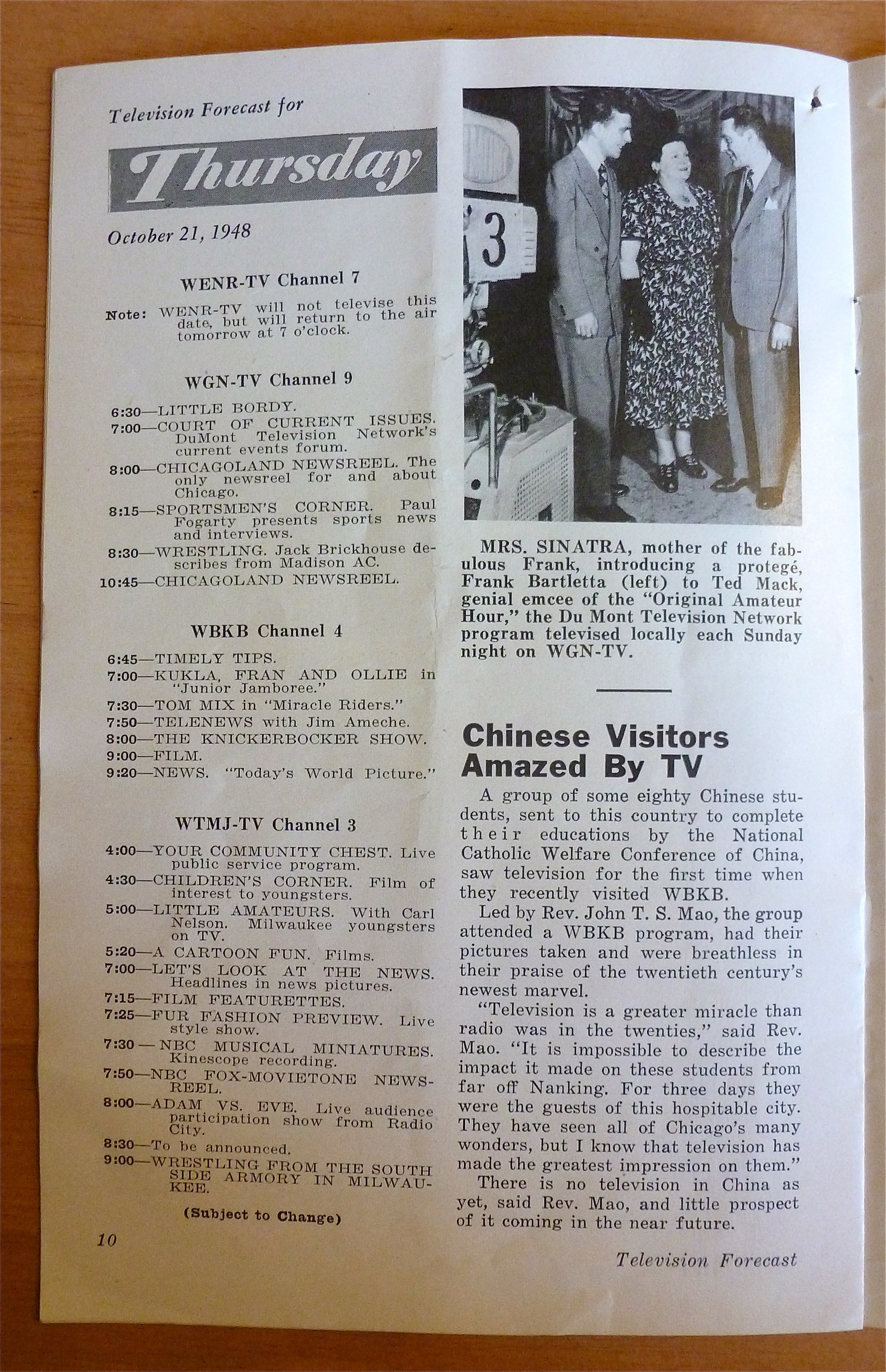 1948 Chicago Television Forecast Vol.1-#24 Ed Roden