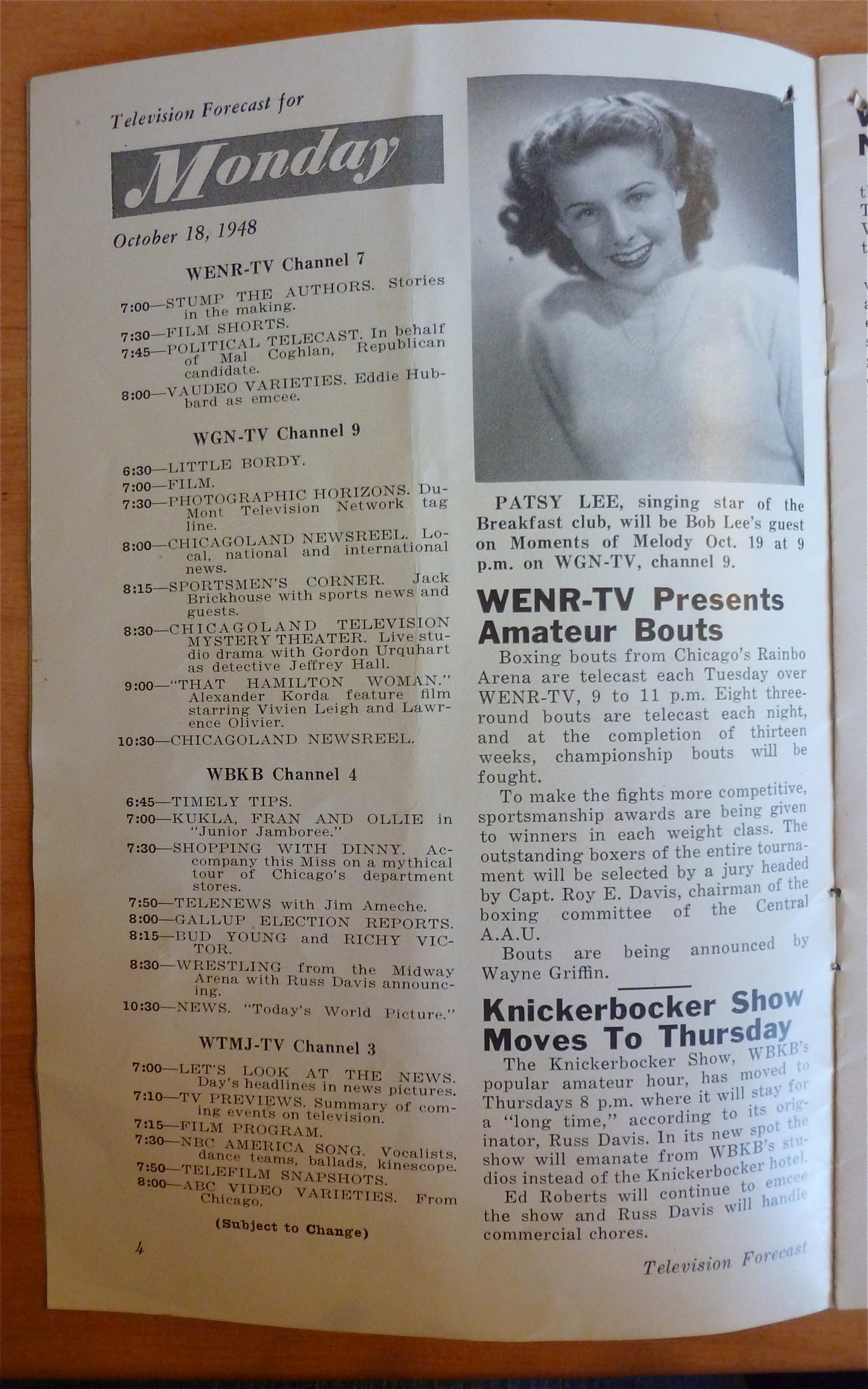 1948 Chicago Television Forecast Vol.1-#24 Ed Roden