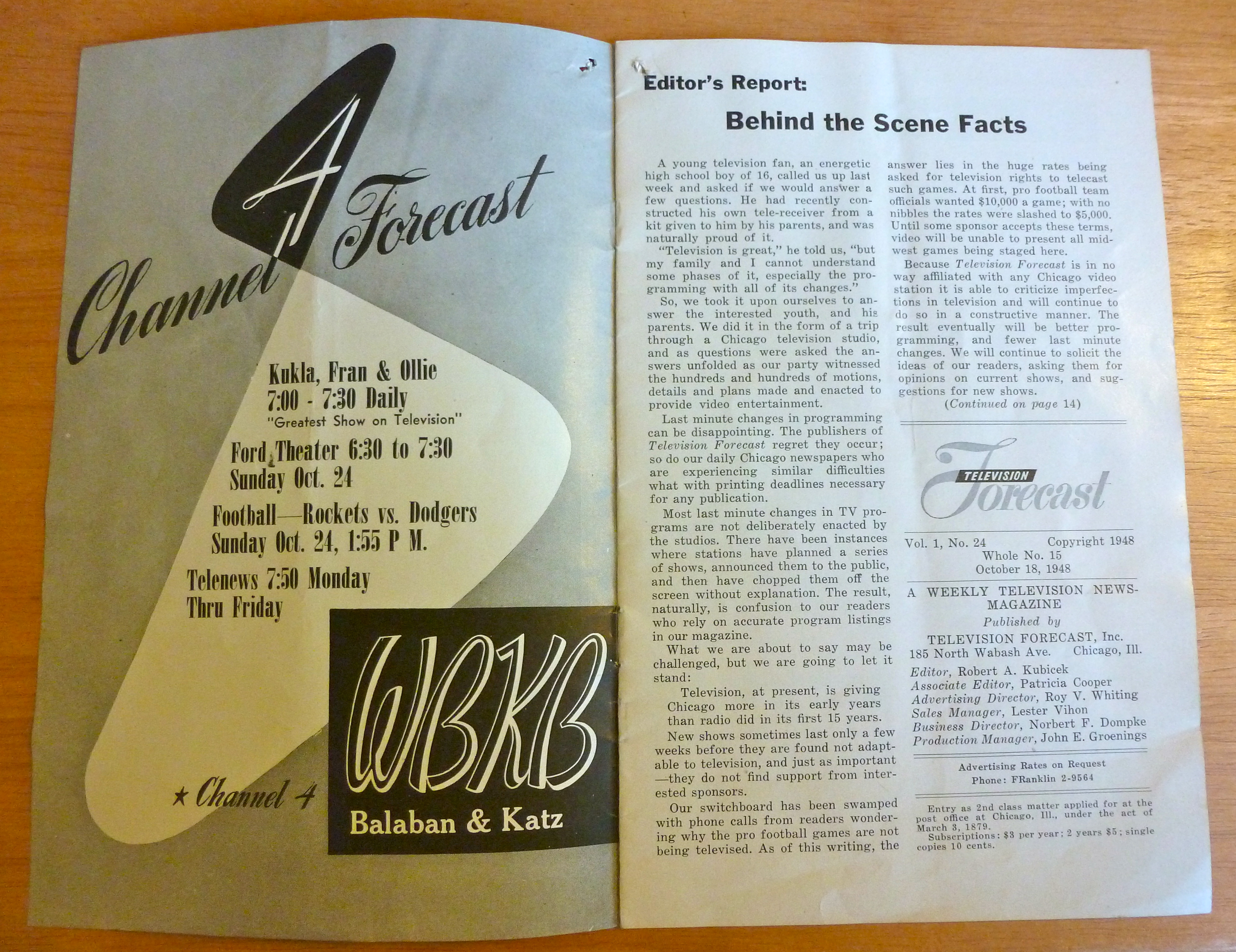 1948 Chicago Television Forecast Vol.1-#24 Ed Roden