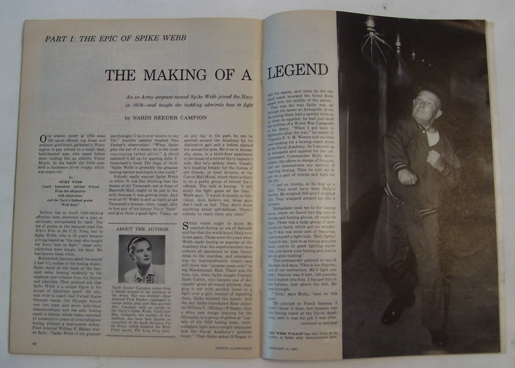 Sports Illustrated Magazine - Feb 11, 1957 - Spike Webb