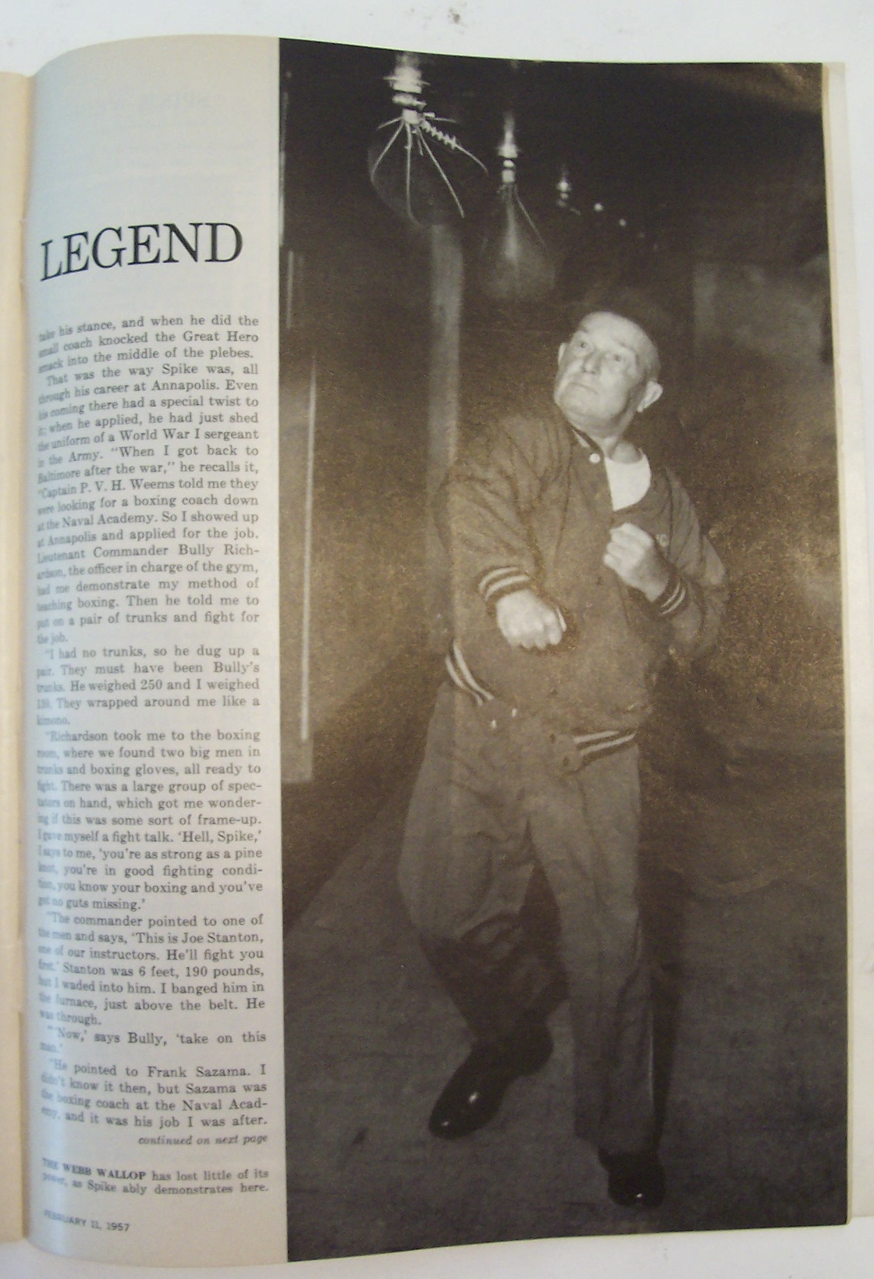 Sports Illustrated Magazine - Feb 11, 1957 - Spike Webb