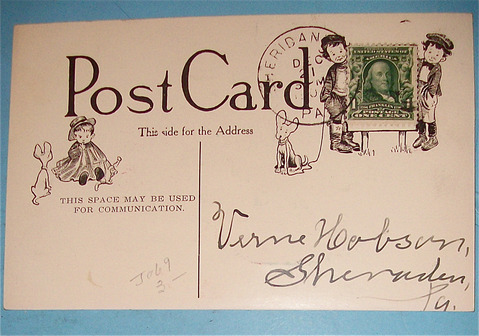 Boy in Springtime Postcard