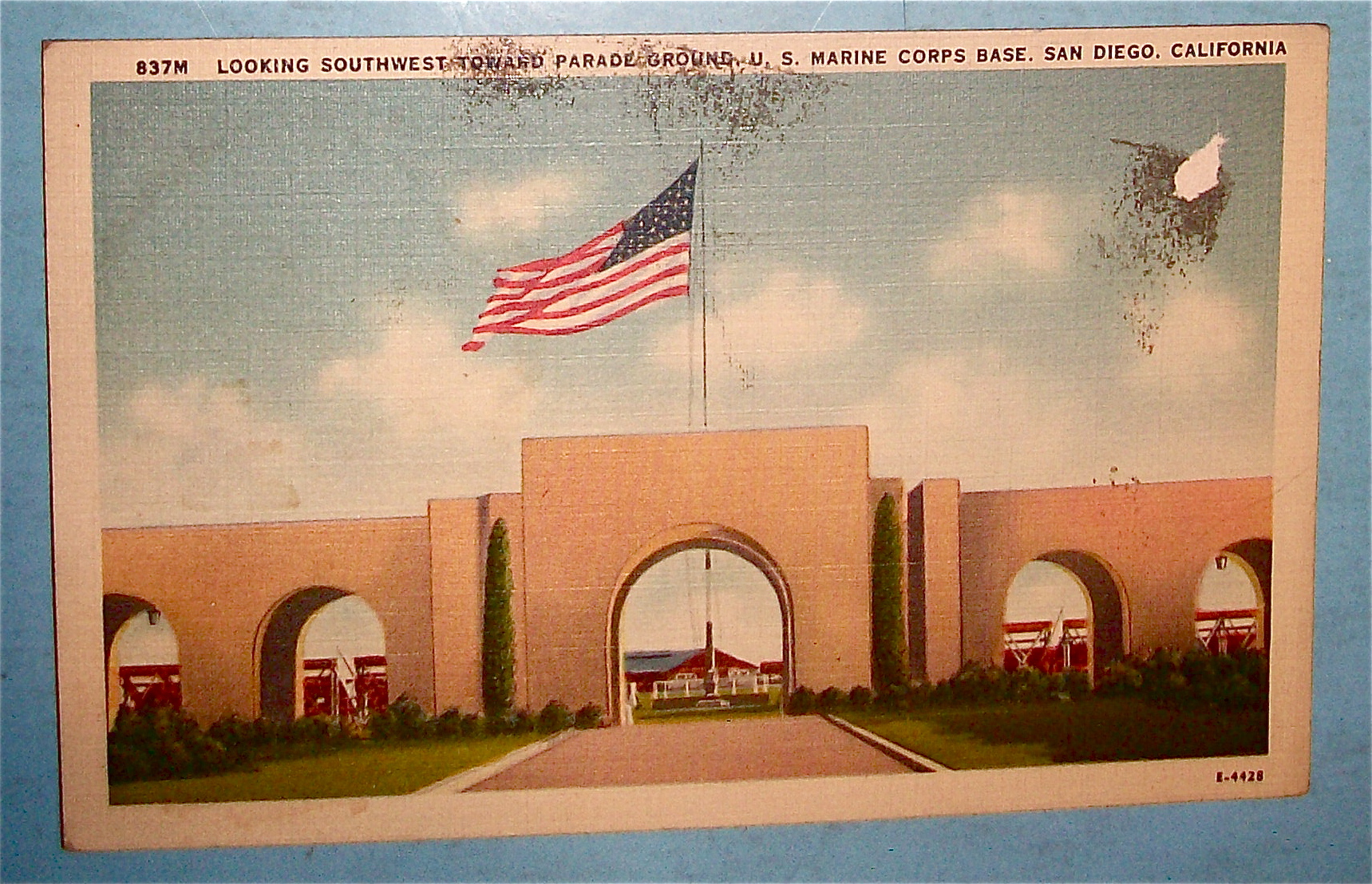 Looking Southwest Toward Parade Ground Postcard