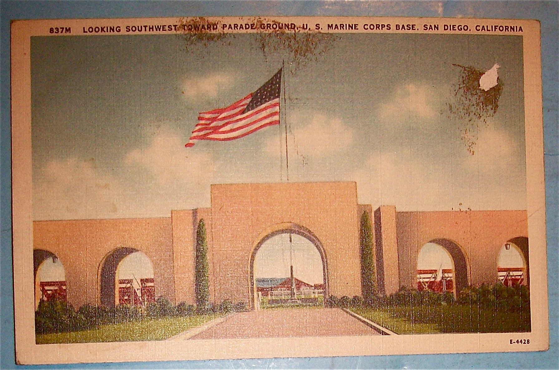 Looking Southwest Toward Parade Ground Postcard