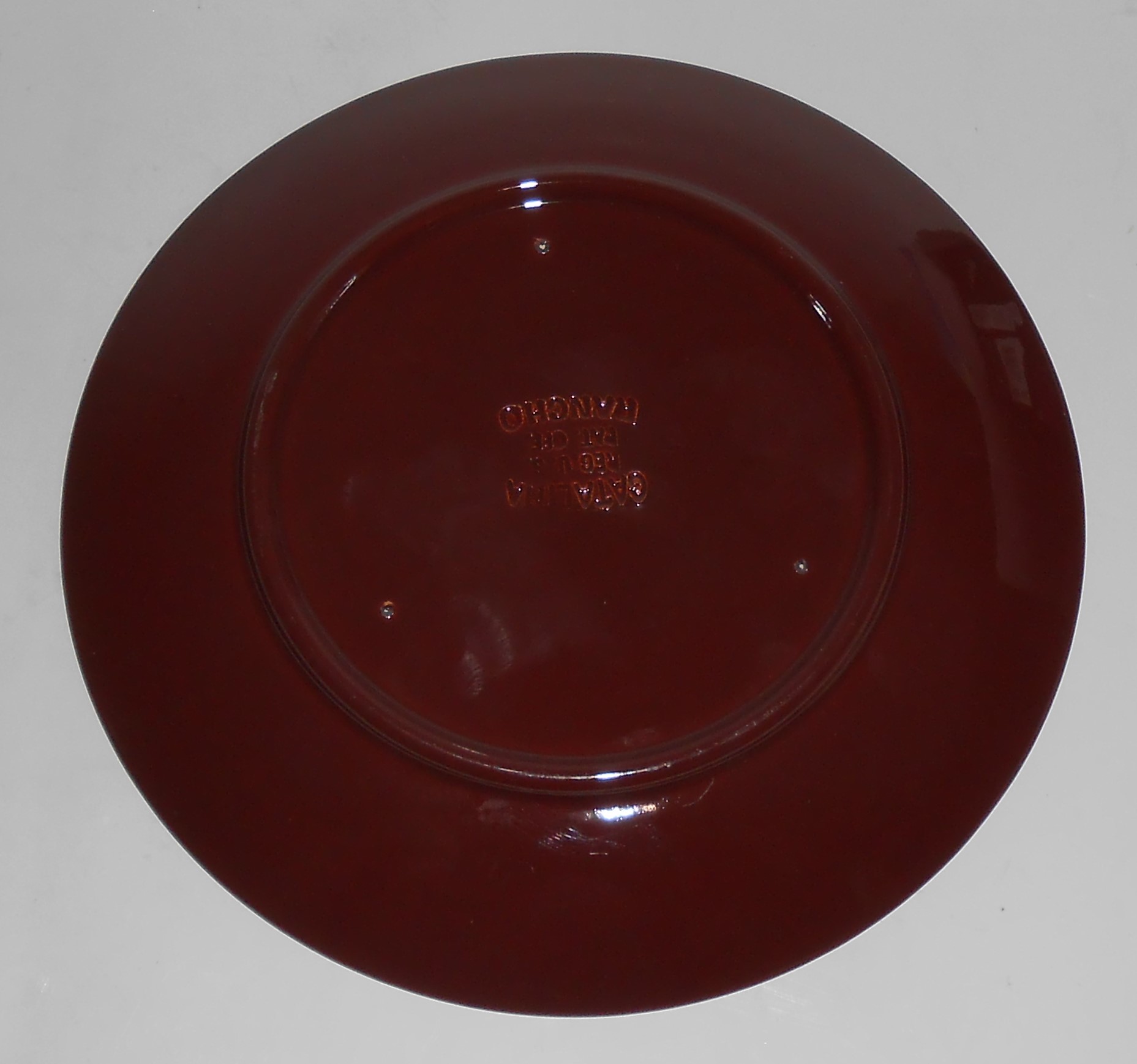 Catalina Pottery Rancho Ware Red/Brown Dessert Plate