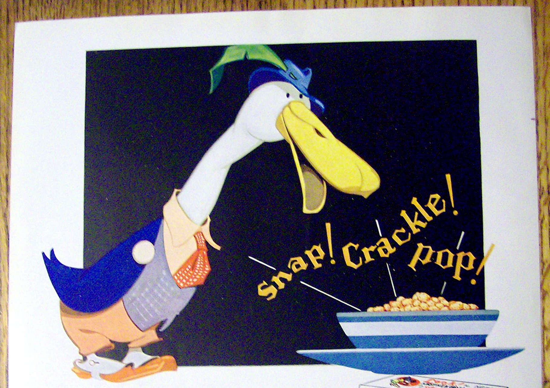 1935 Kellogg Rice Krispies Cereal with Duck