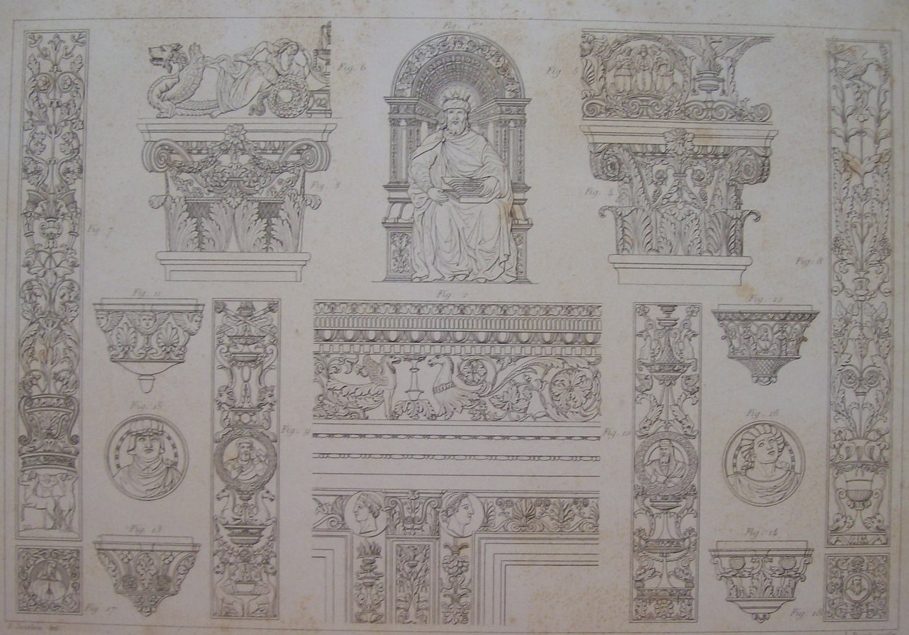Eglise De La Chartreuse, Pres De Pavie 1852 Lithograph