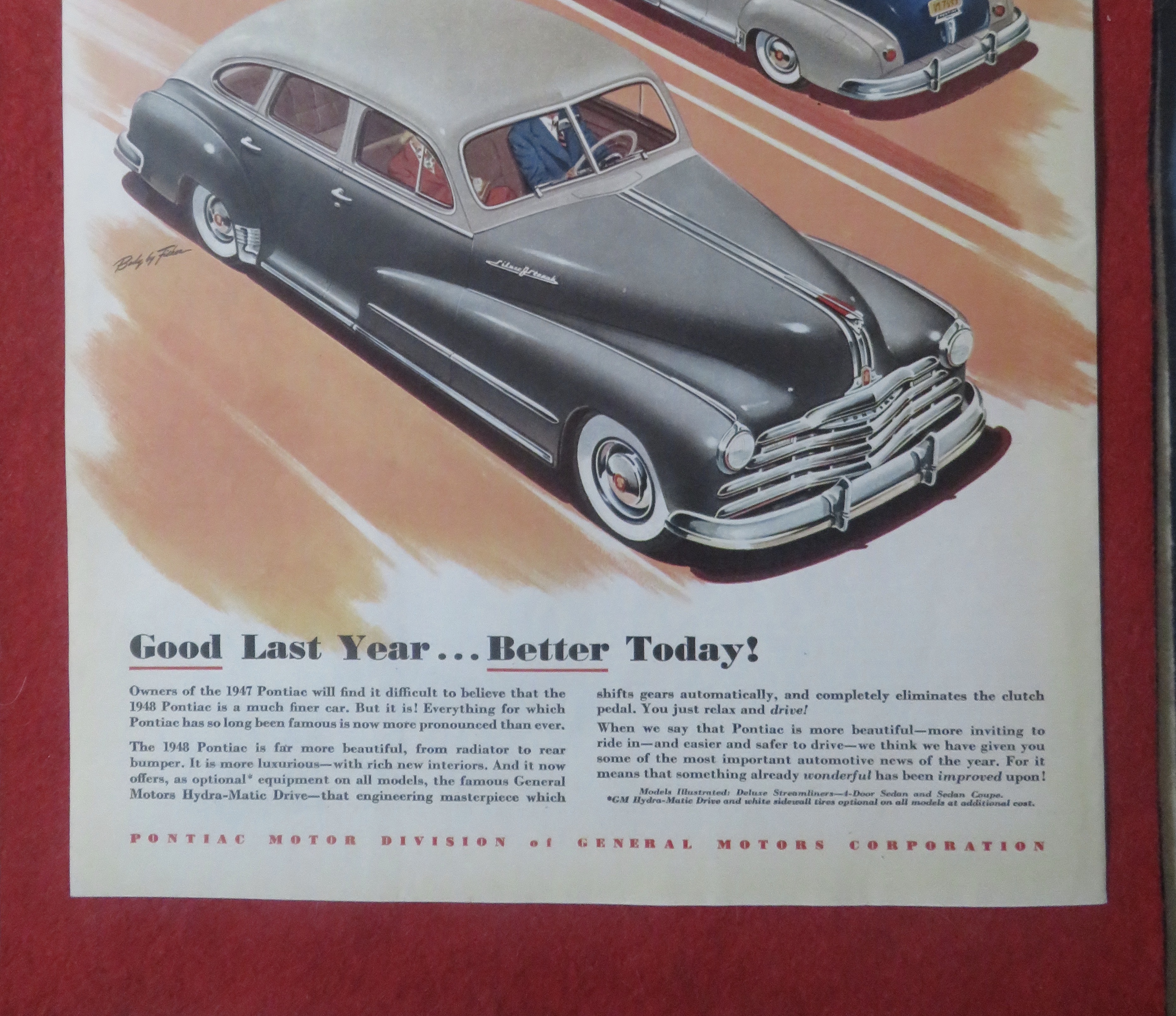 1948 Pontiac Automobile with Famous Hydra Matic Drive