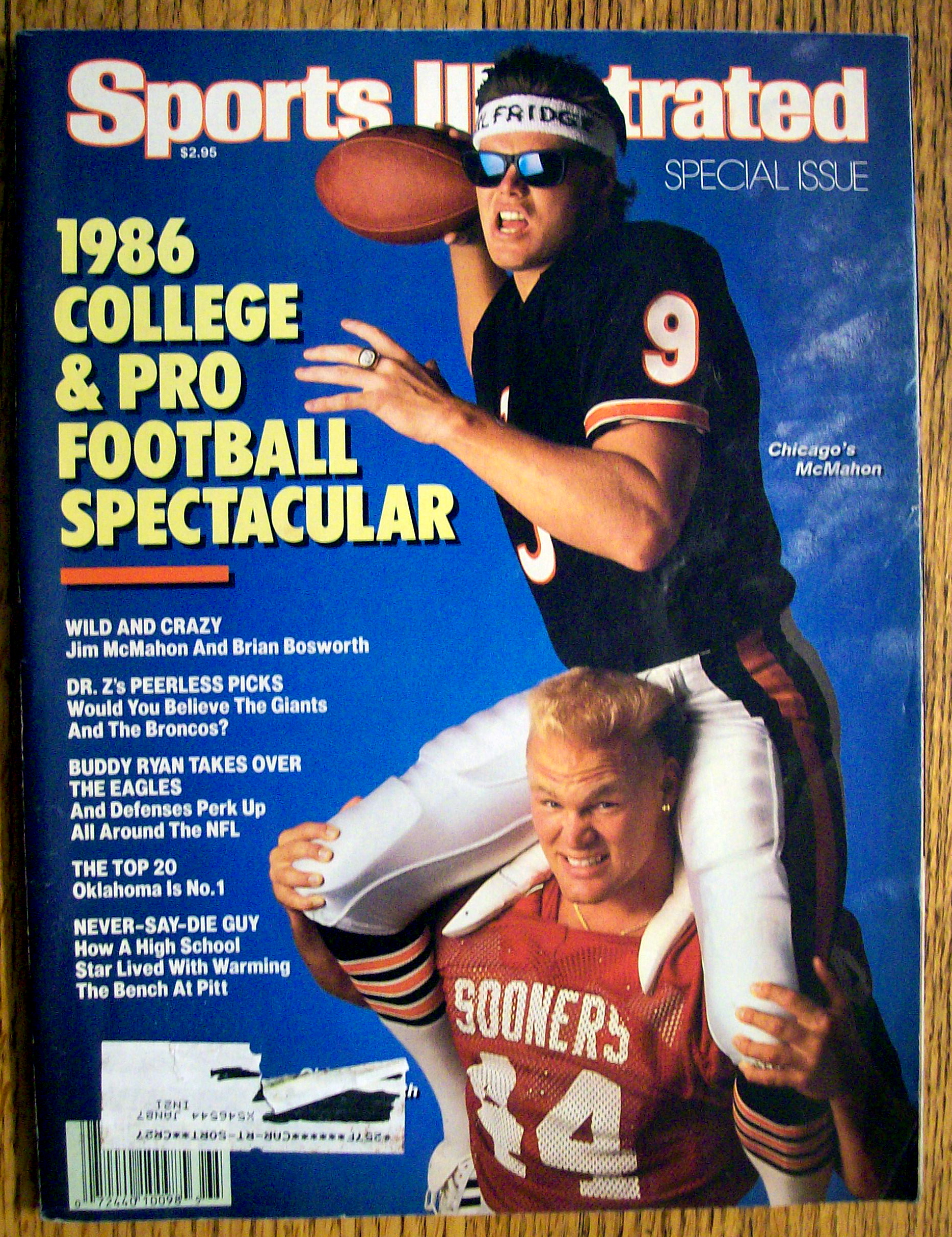 Sports Illustrated Magazine-September 3, 1986-Mc Mahon