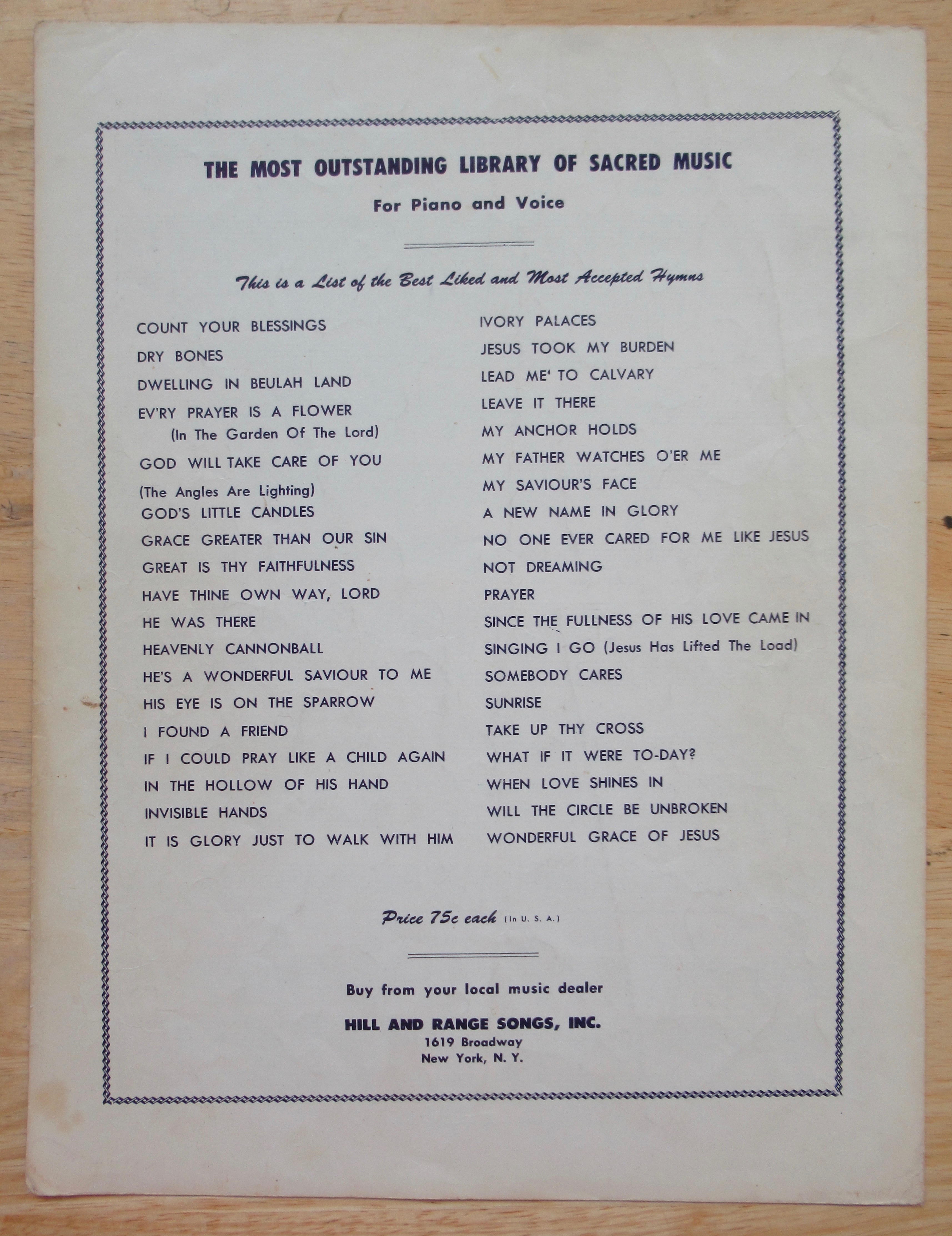 1953 Invisible Hands Sheet Music