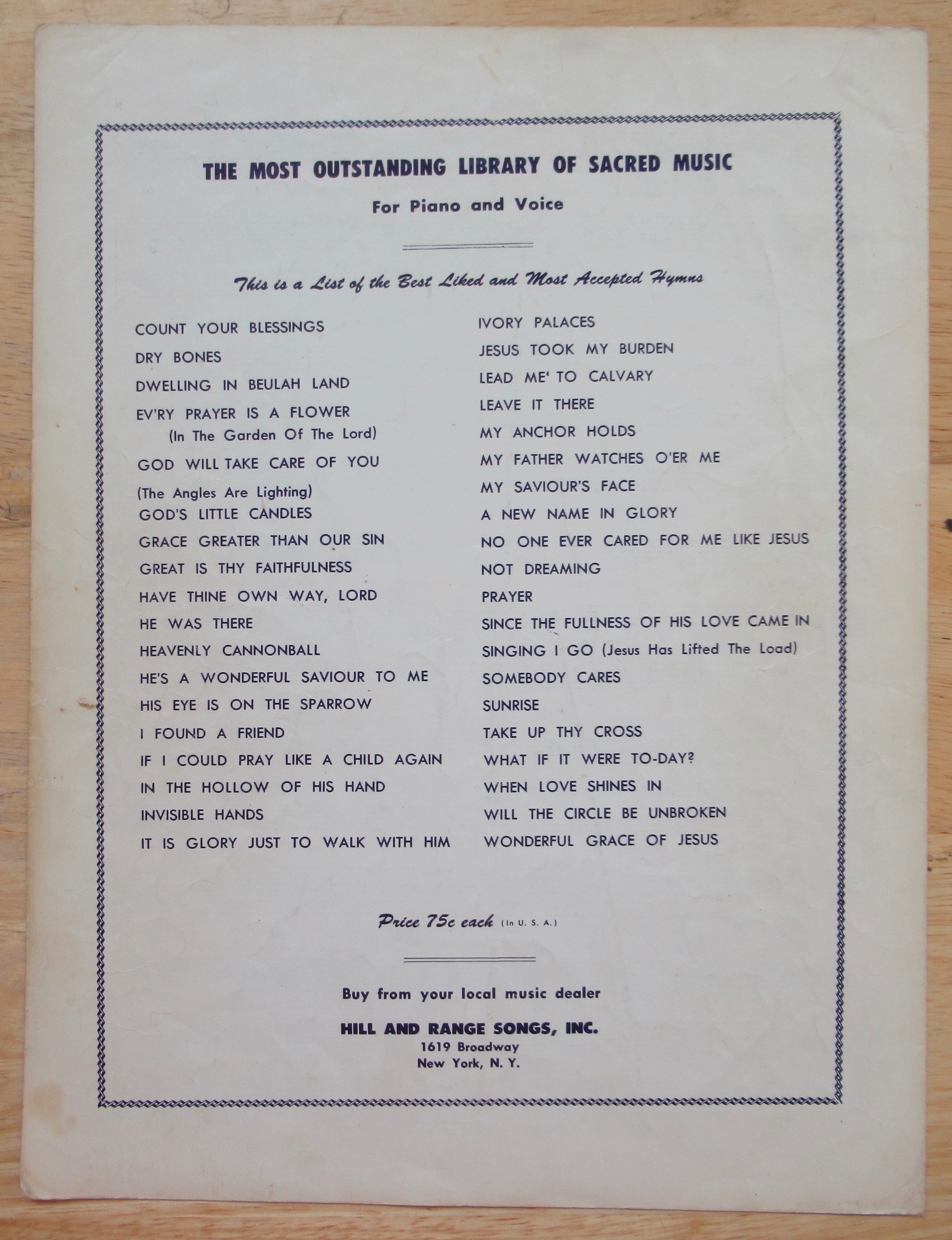 1953 Invisible Hands Sheet Music