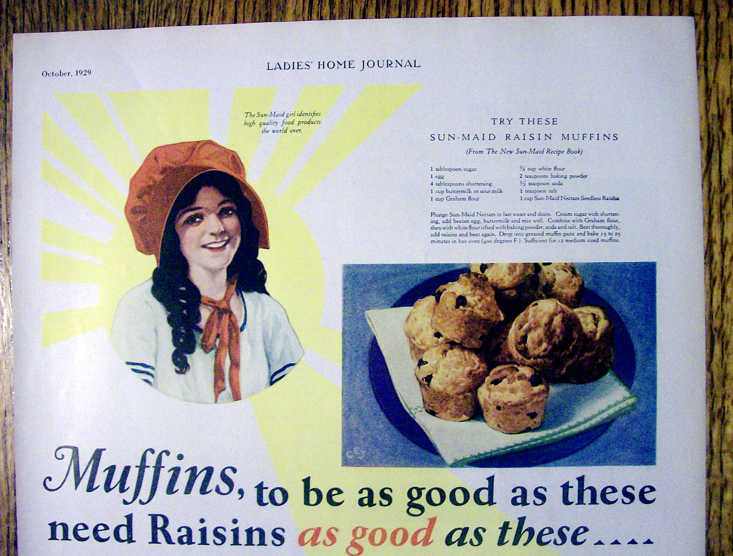 1929 Sun-Maid Raisins