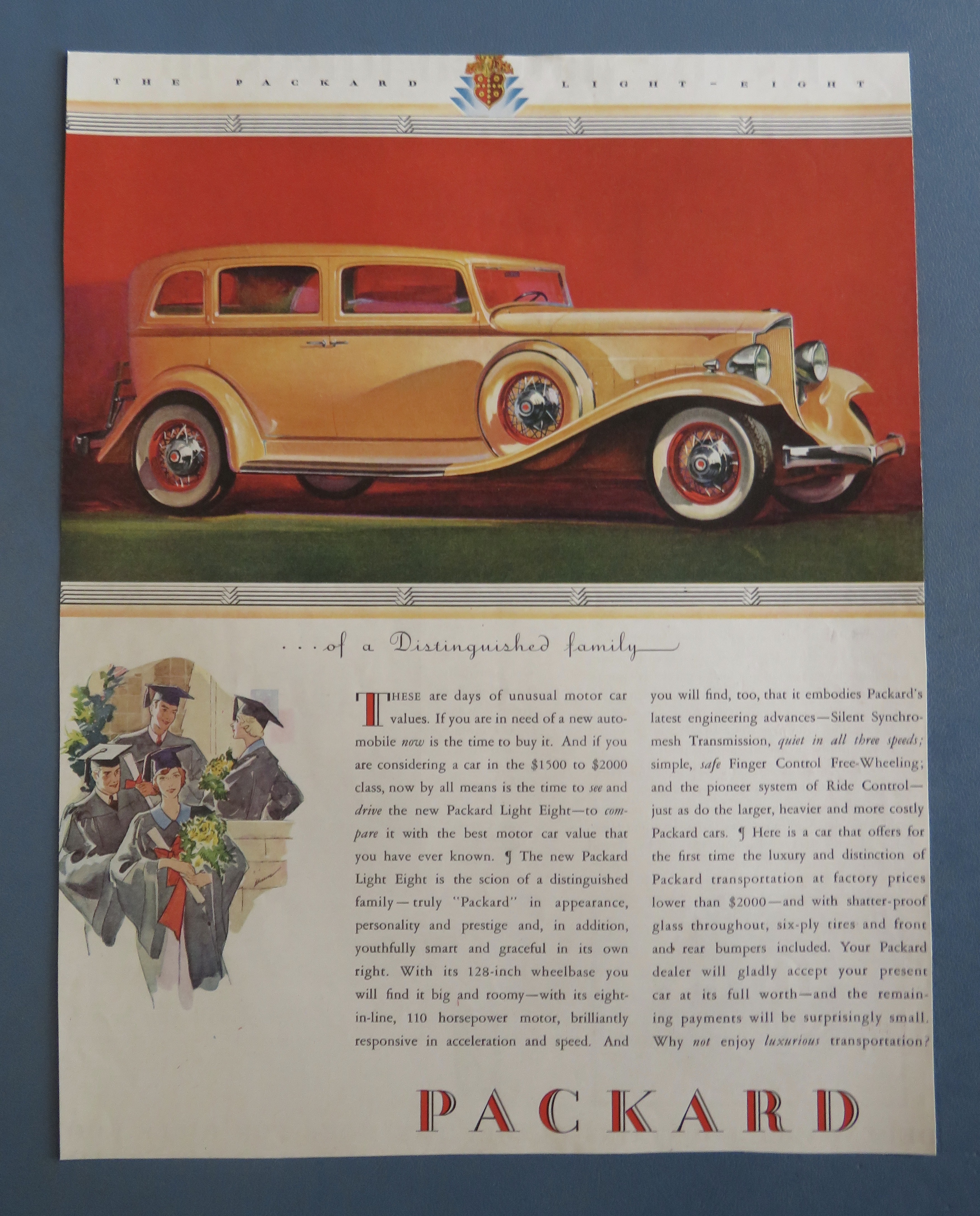 1920's Packard with the Packard Light Eight