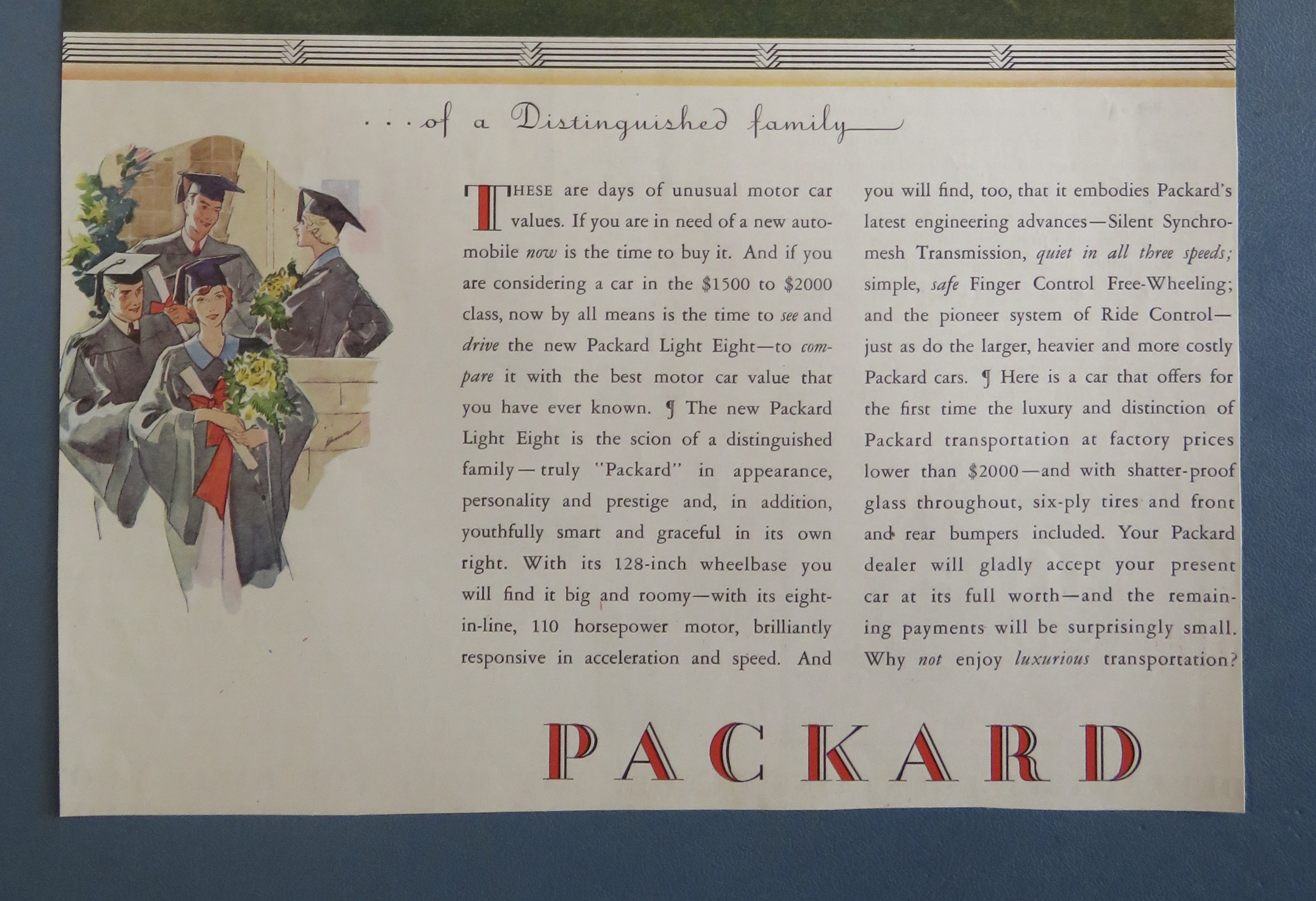 1920's Packard with the Packard Light Eight