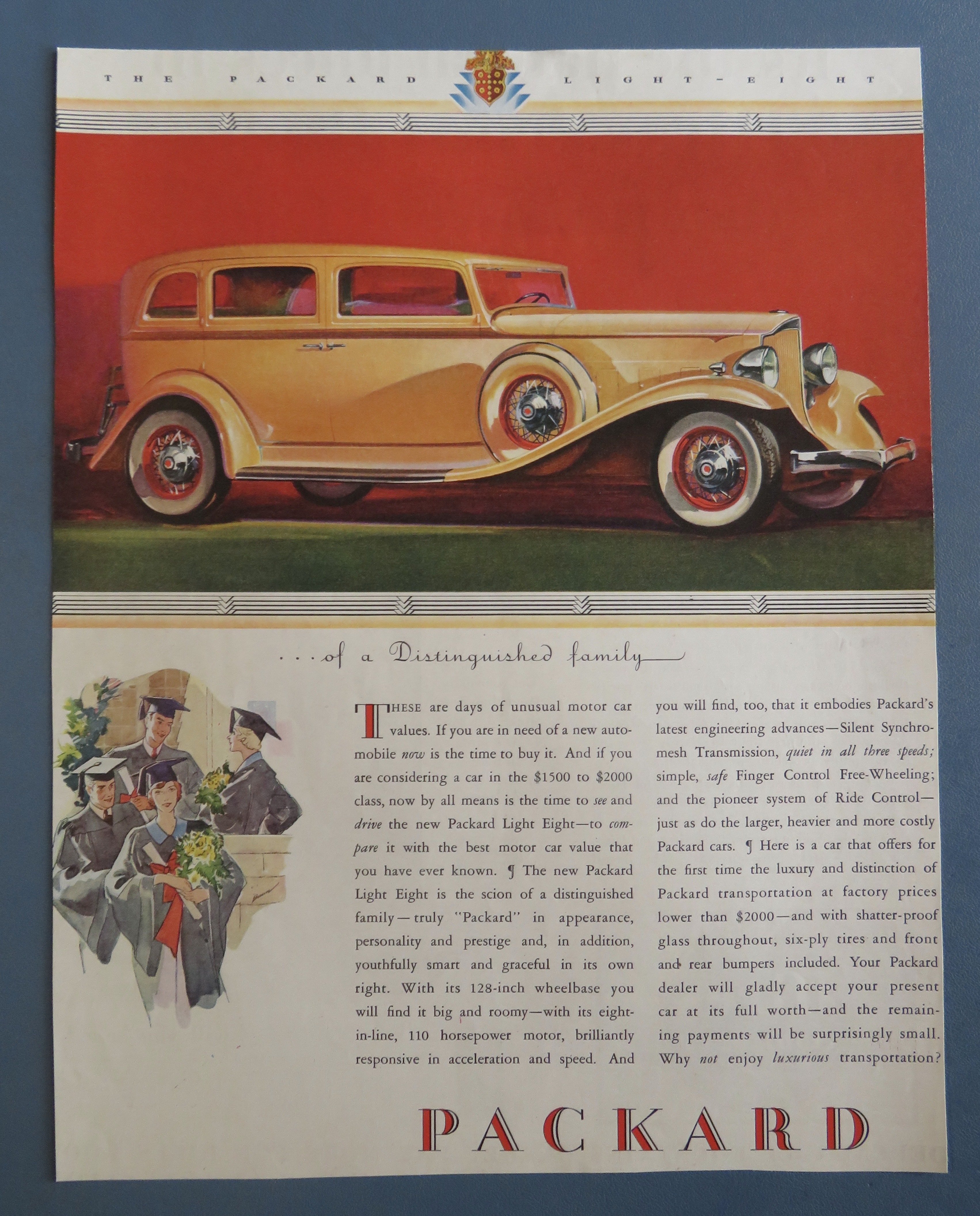 1920's Packard with the Packard Light Eight