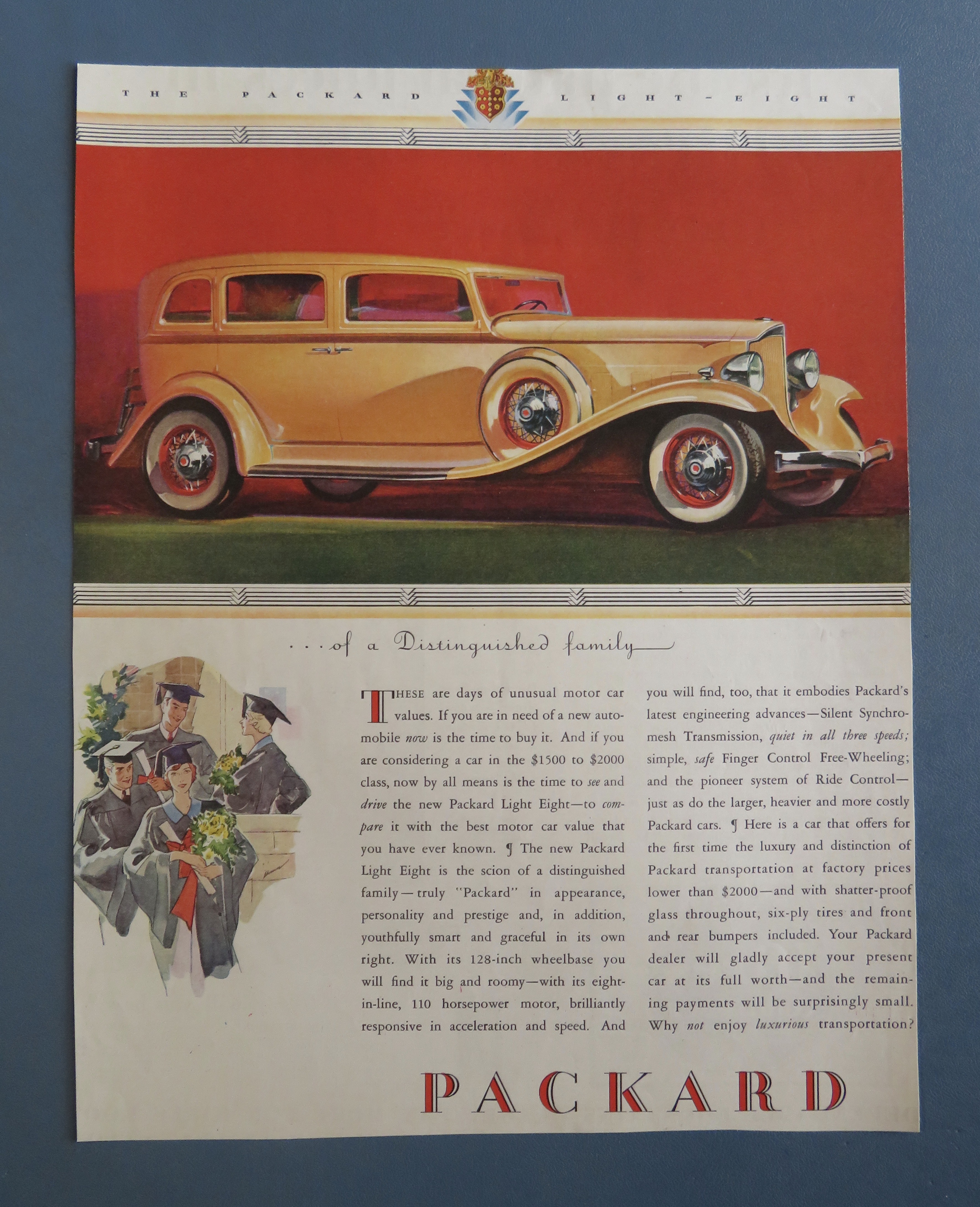 1920's Packard with the Packard Light Eight
