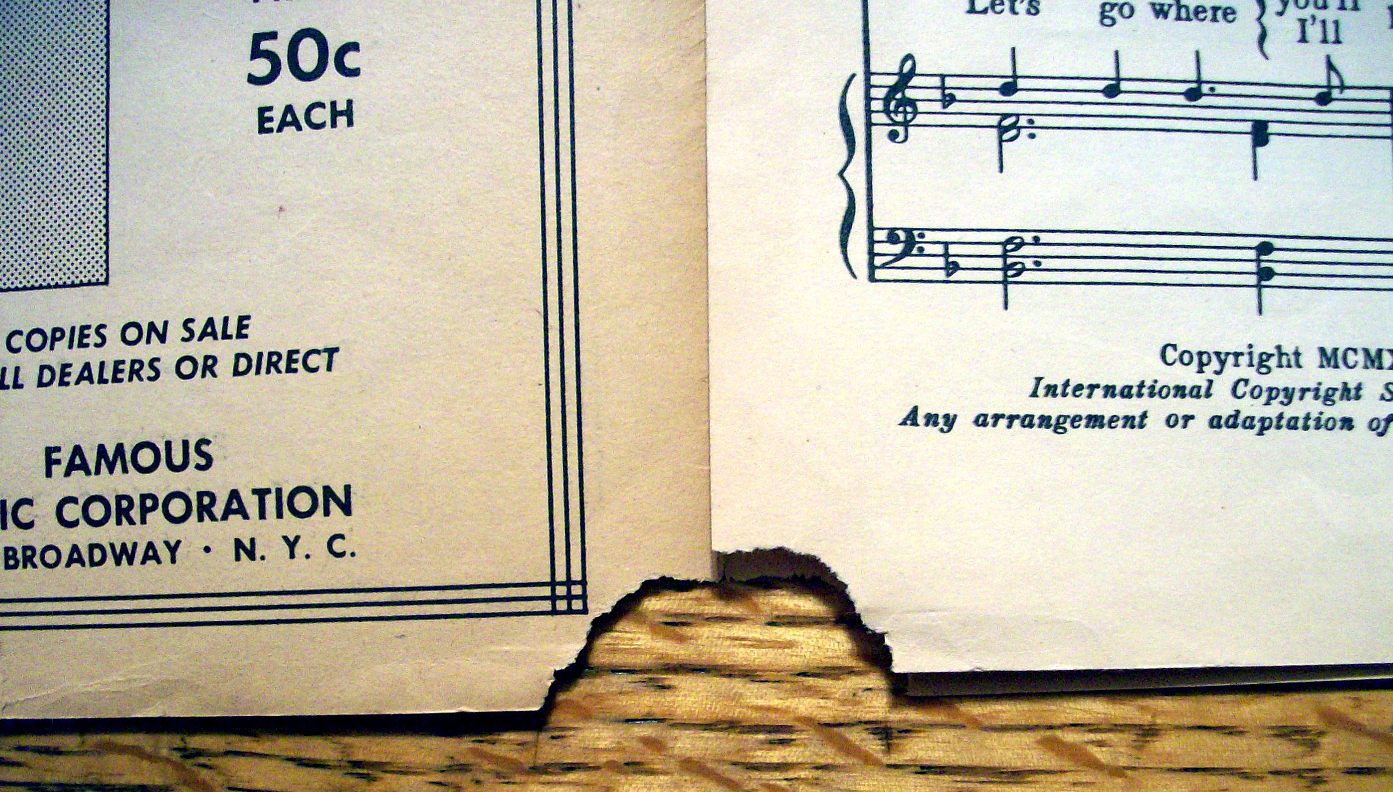 Sheet Music For 1948 Buttons And Bows (Hope & Russell)