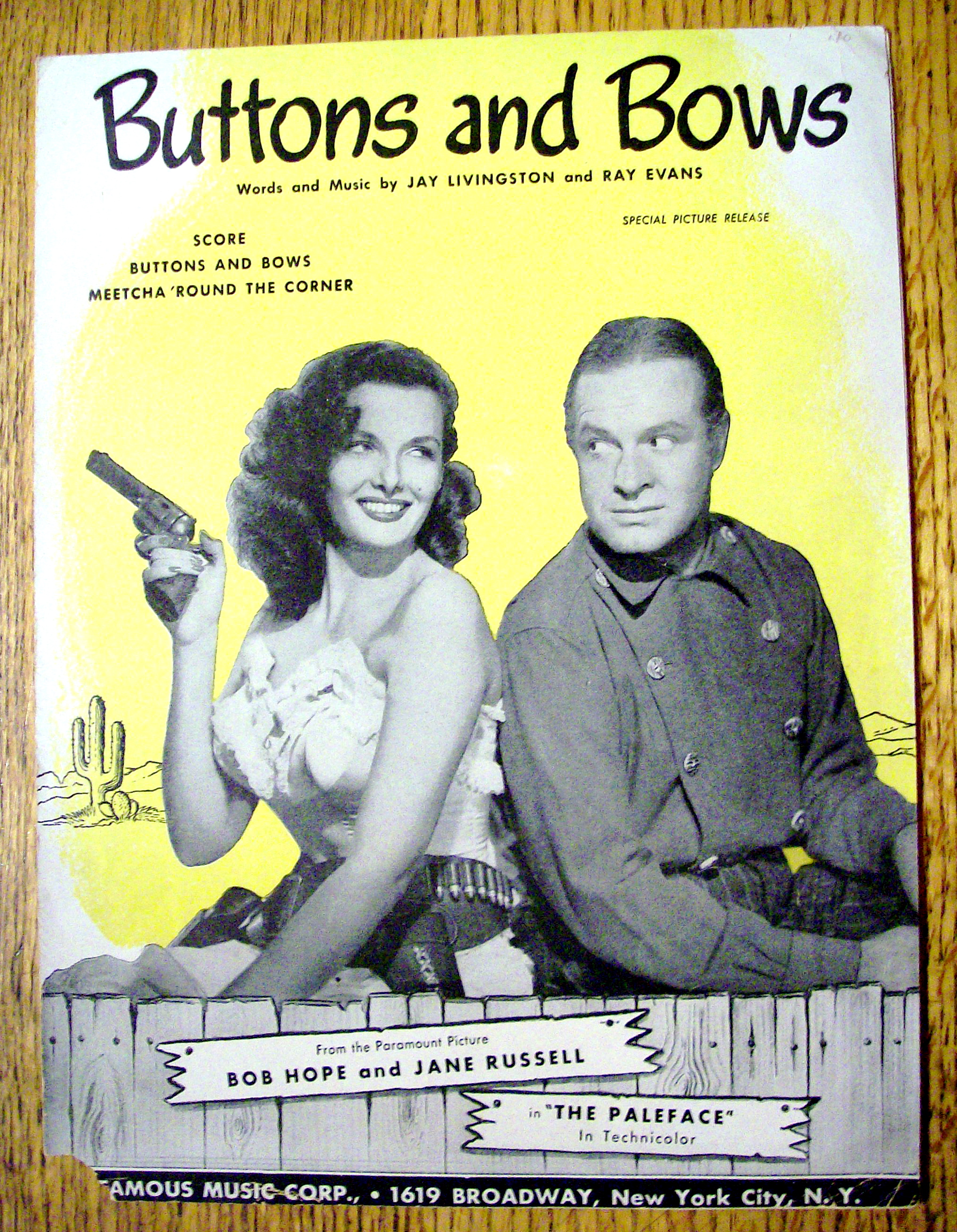 Sheet Music For 1948 Buttons And Bows (Hope & Russell)
