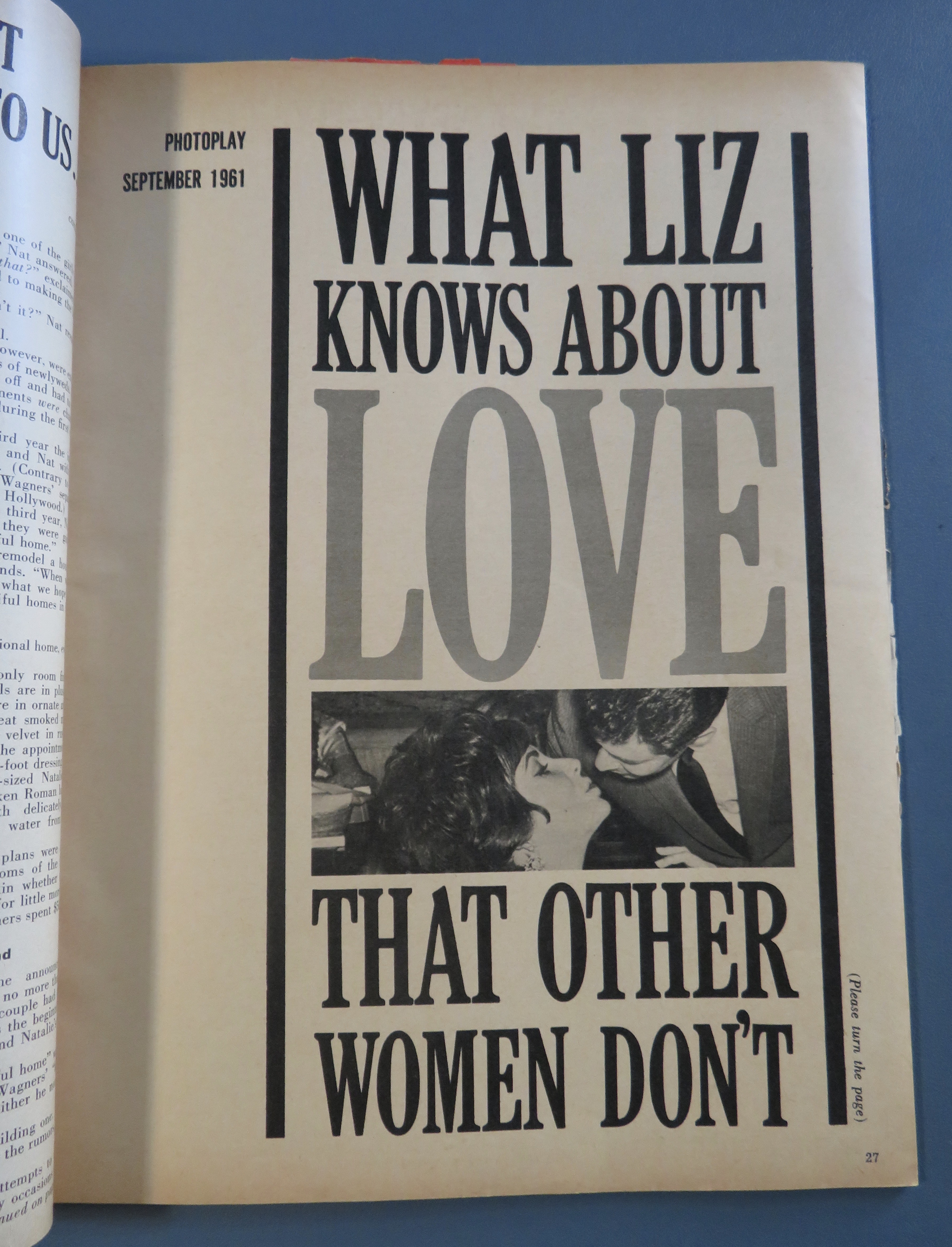 Photoplay Magazine September 1961 Liz Taylor