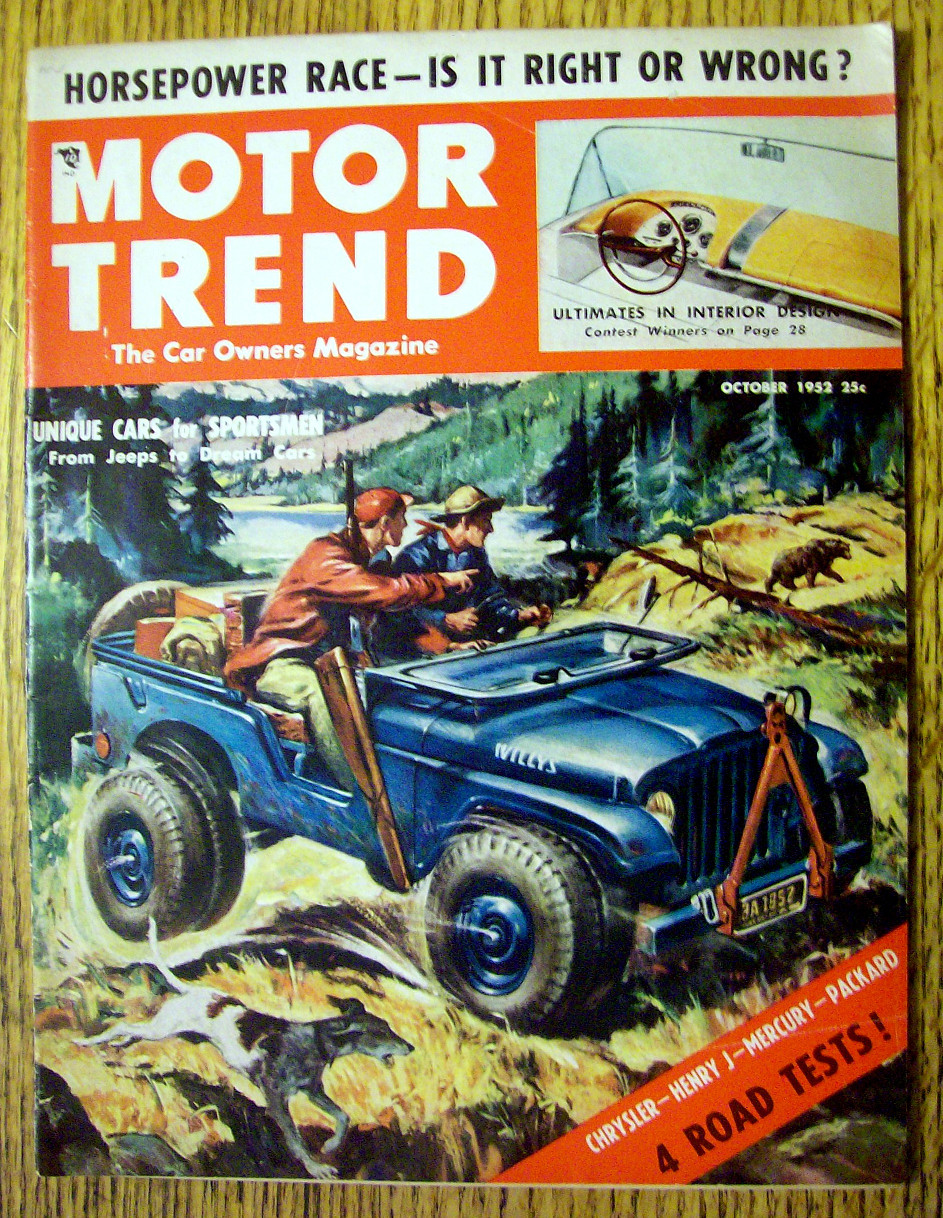 Motor Trend Magazine October 1952 Cars For Sportsmen