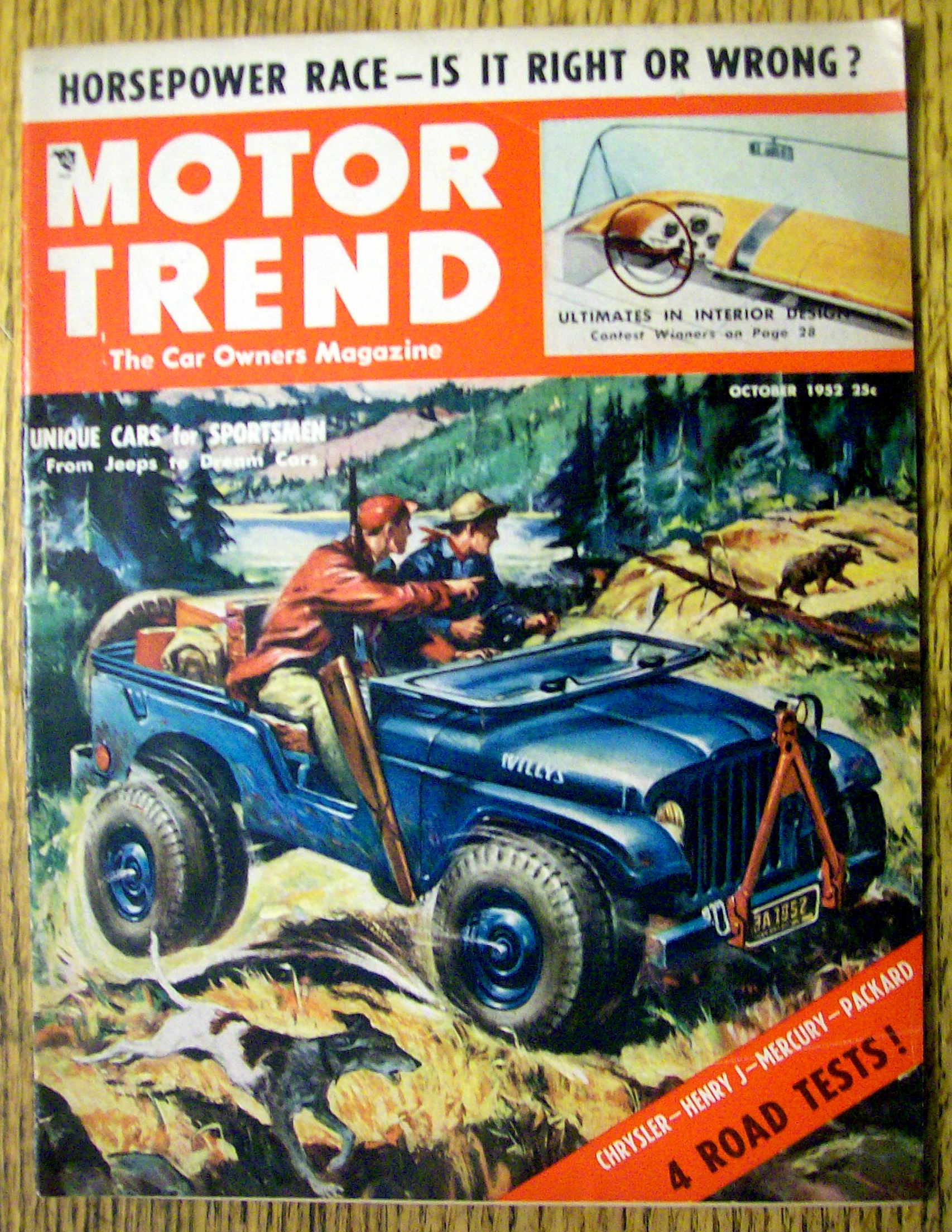 Motor Trend Magazine October 1952 Cars For Sportsmen