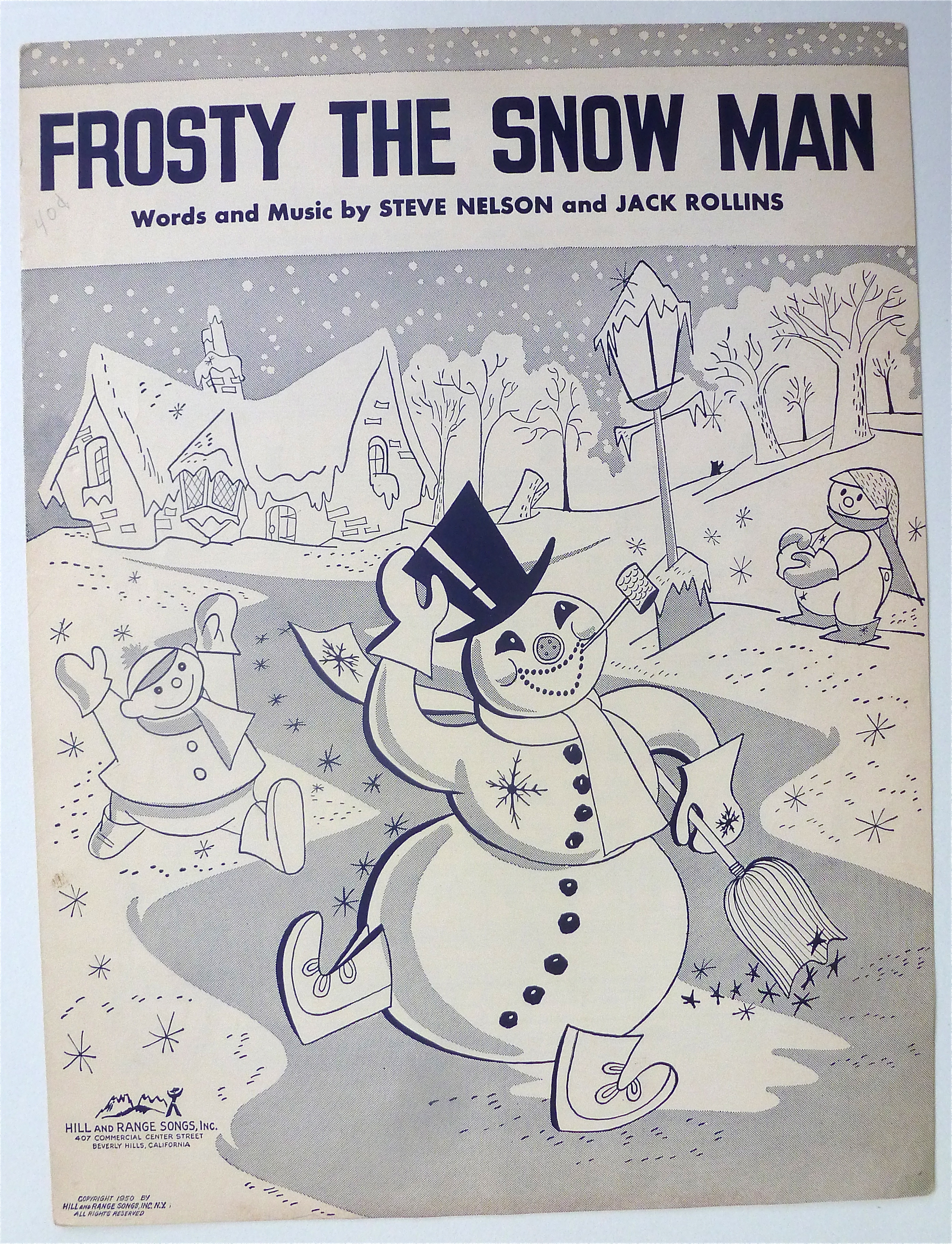 Sheet Music 1950 Frosty The Snow Man