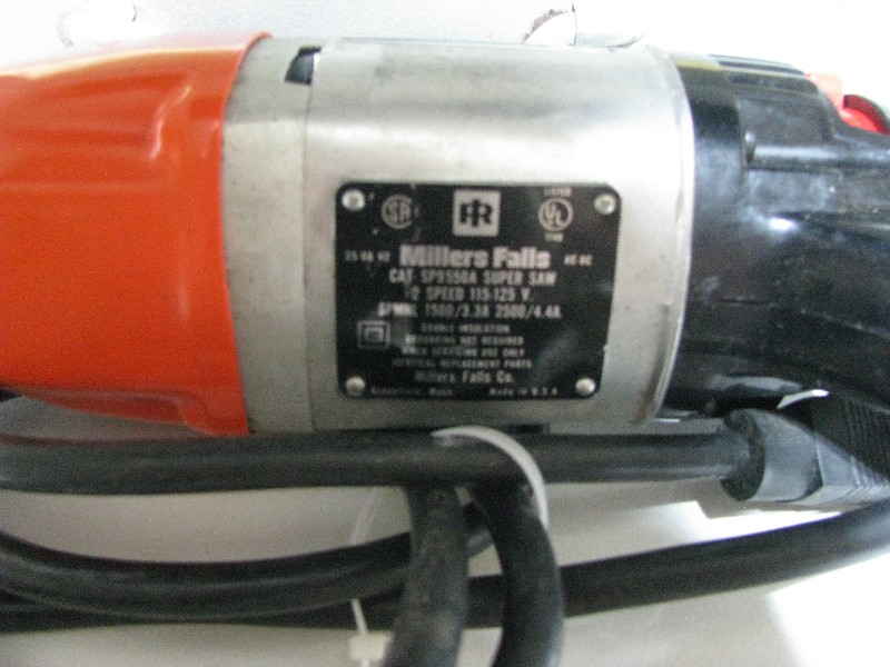 Vintage Millers Falls SP9550A Super Saw 2-Speed Reciprocating Saw with Metal Case & Manuals