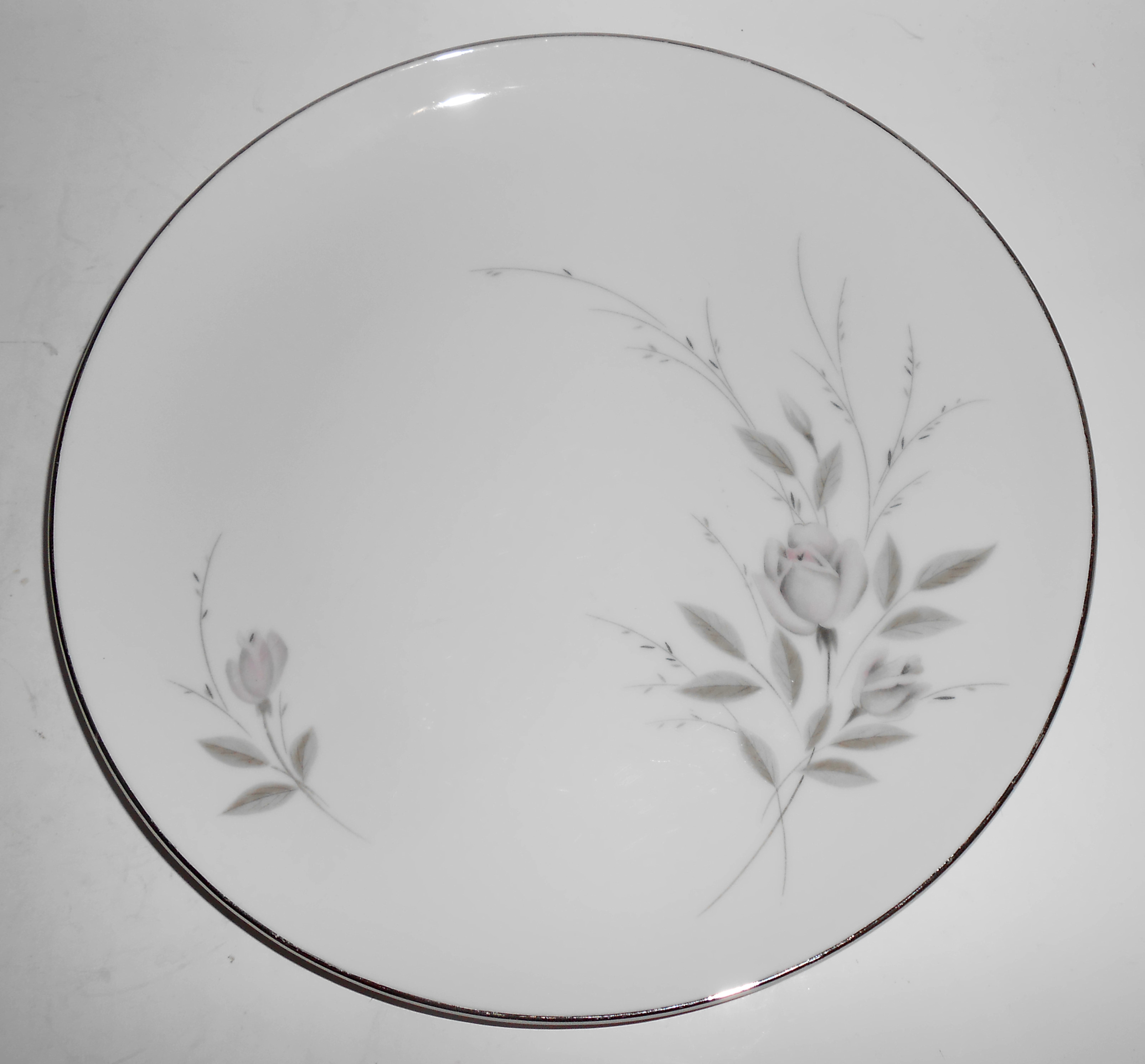 Mikasa China Porcelain Platinum Band My Love Dinner Pl
