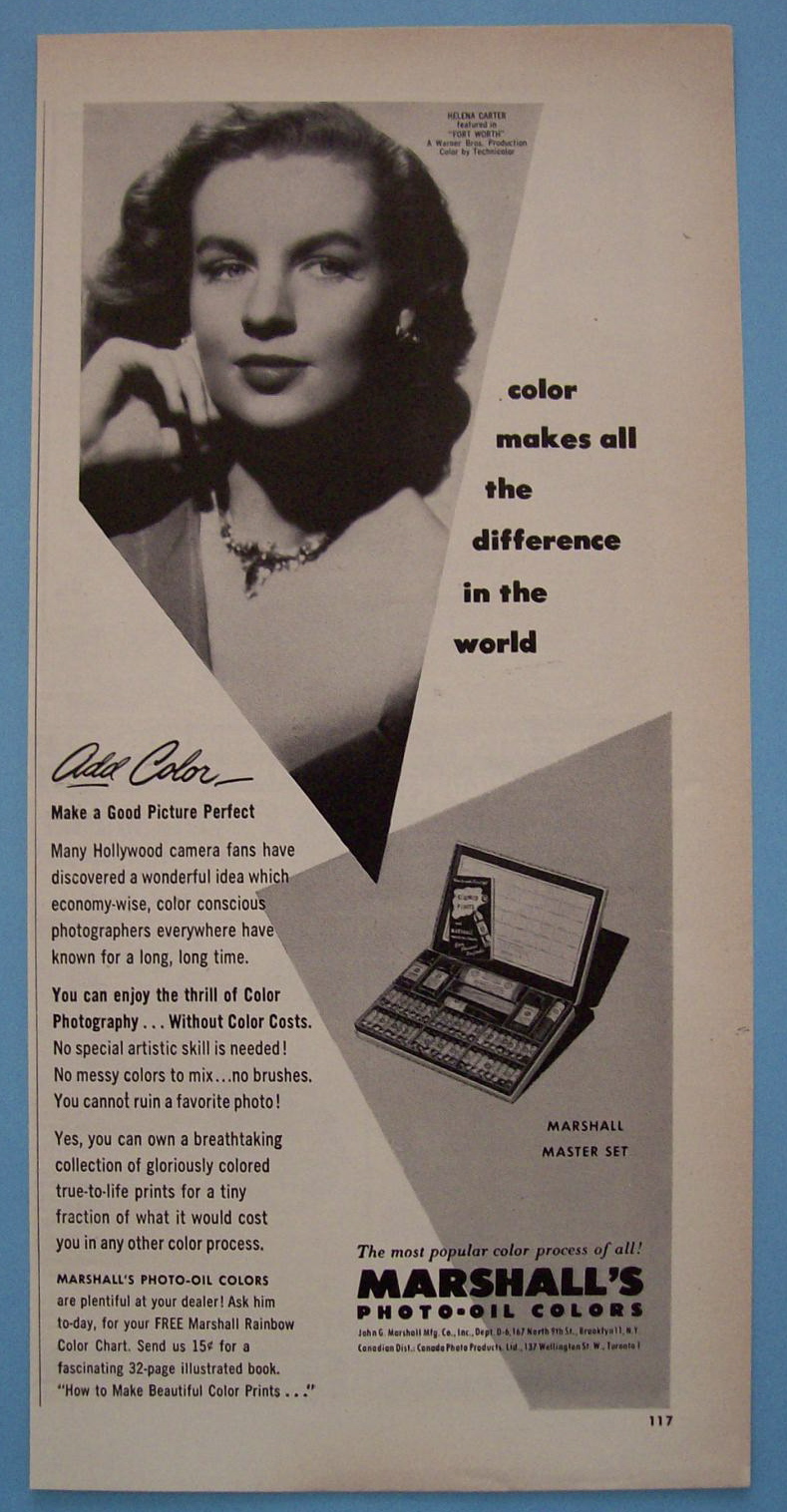1951 Marshall's Photo Oil Colors with Helena Carter