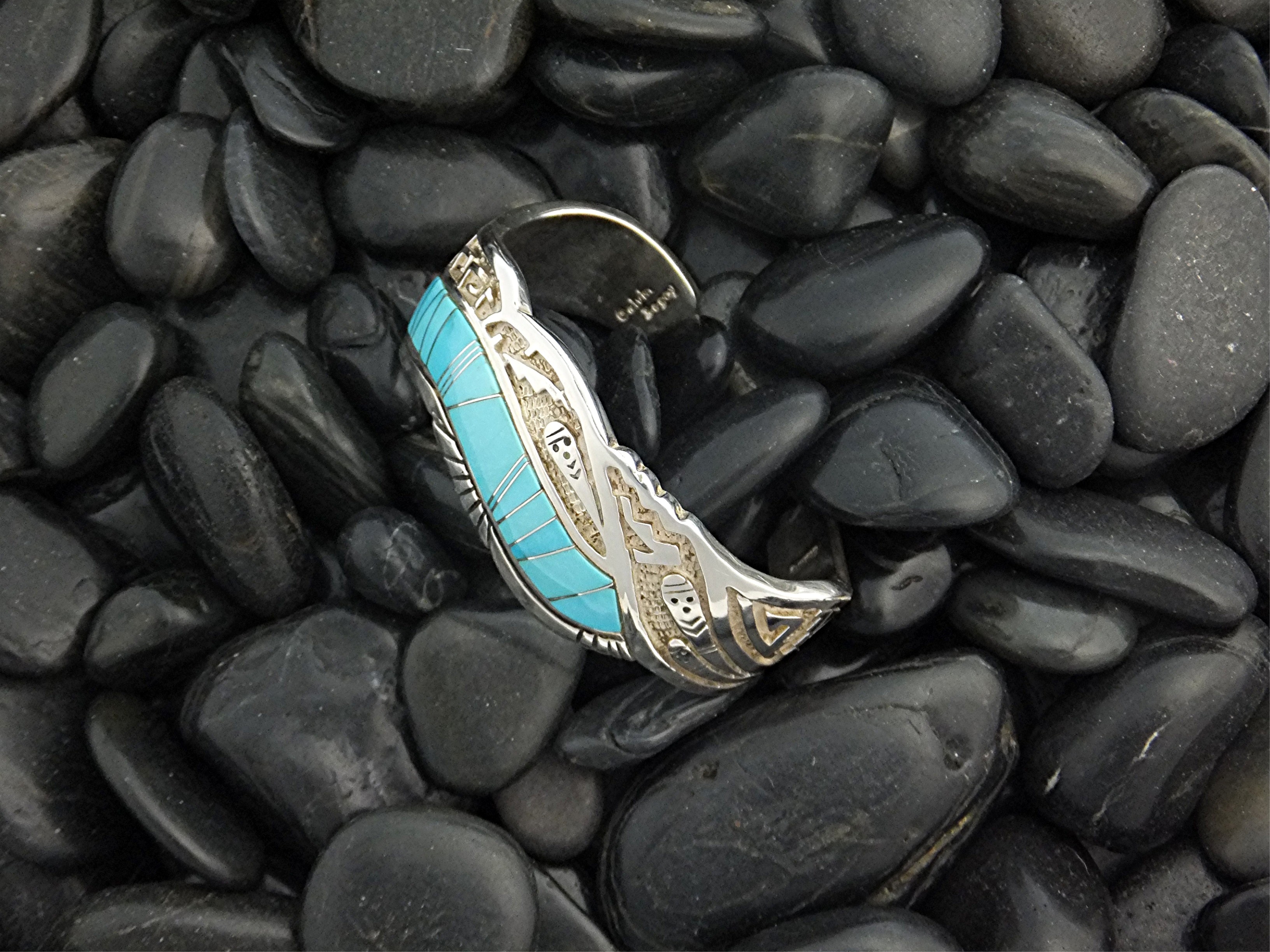 Calvin Begay Sleeping Beauty Turquoise Sterling Silver