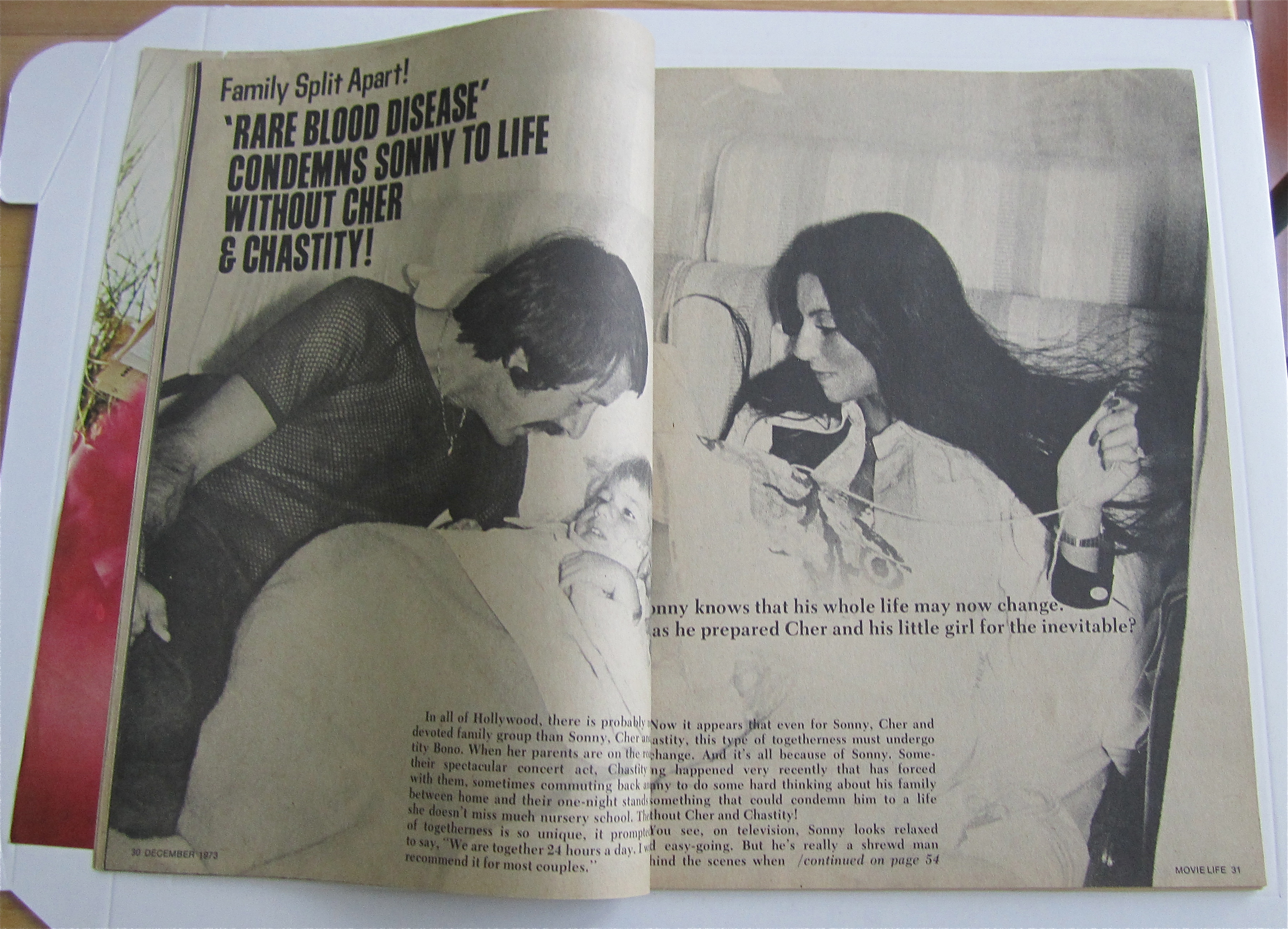 Movie Life Magazine December 1973 Sonny & Cher Split