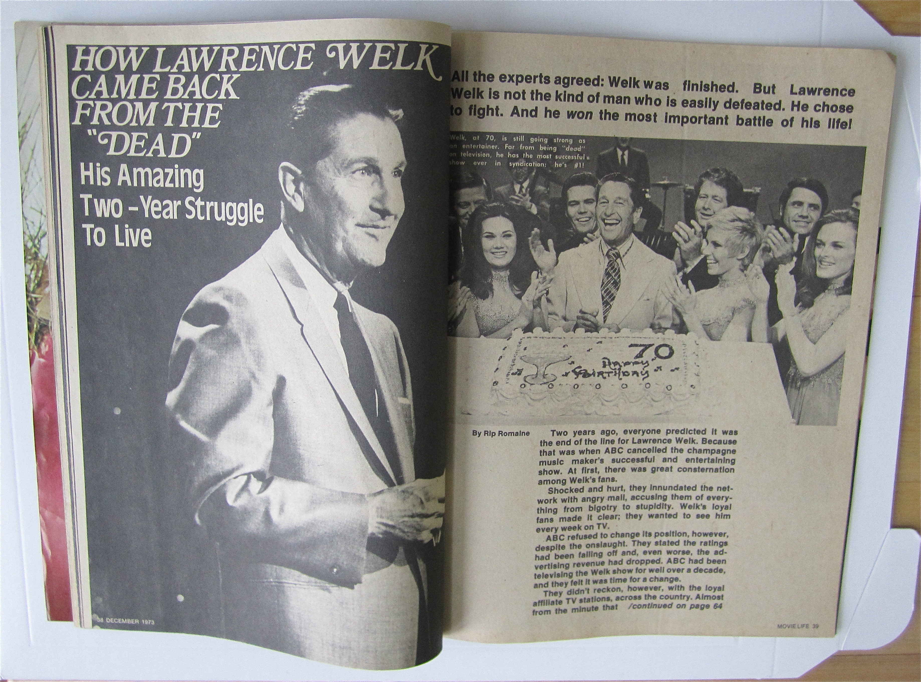 Movie Life Magazine December 1973 Sonny & Cher Split