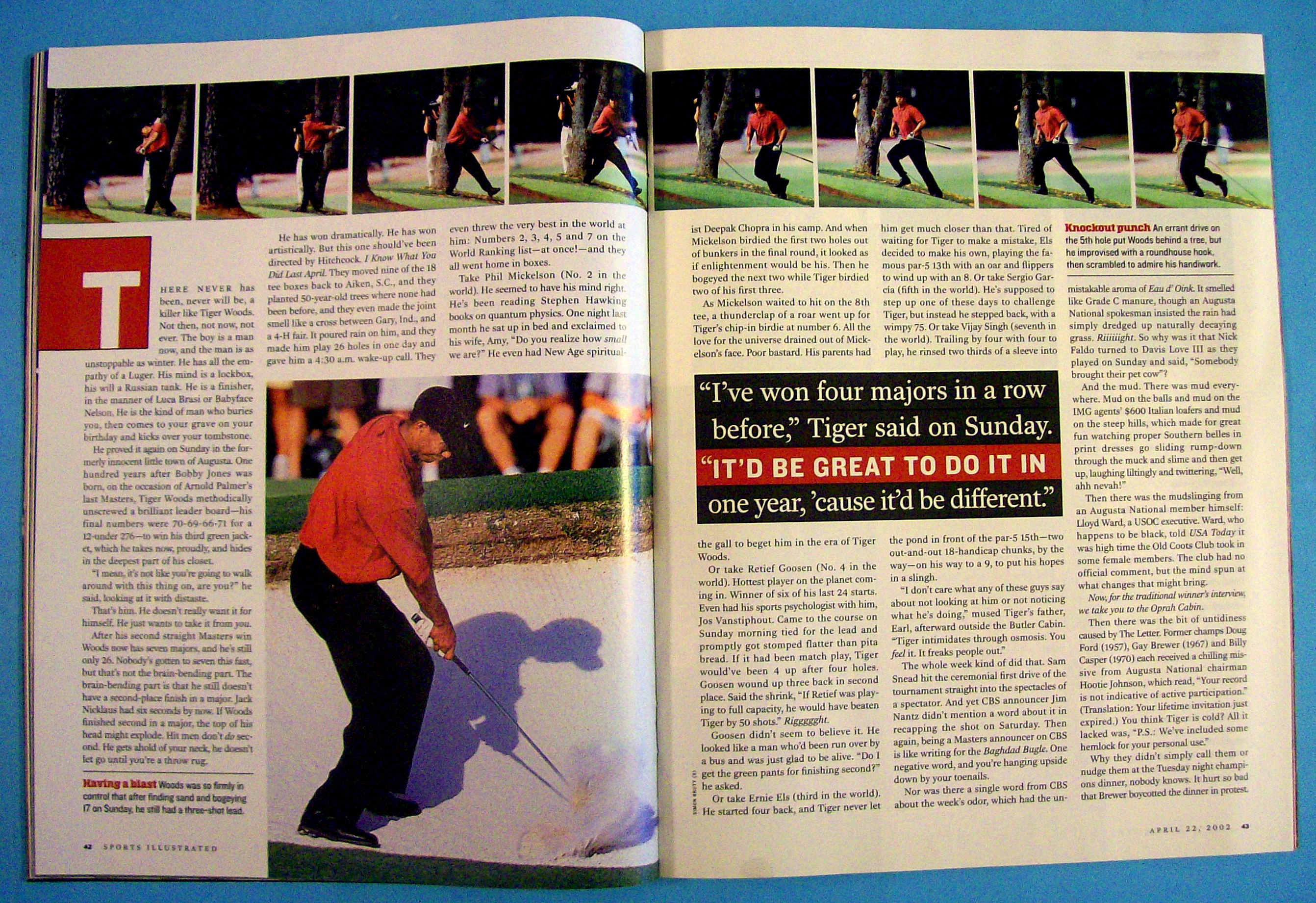 Sports Illustrated Magazine-April 22, 2002-Tiger Woods